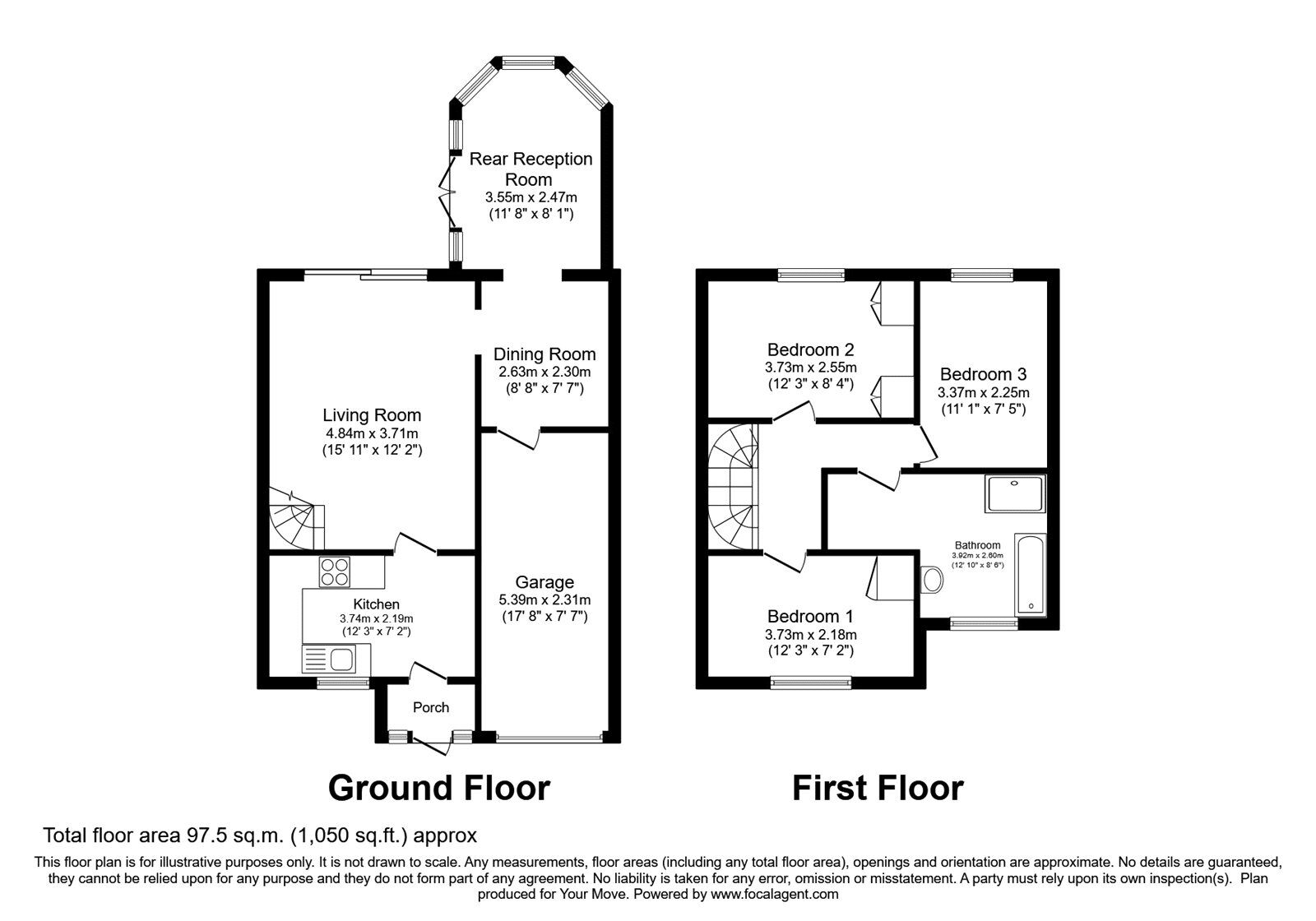 Floorplan of 3 bedroom Semi Detached House for sale, Melrose Drive, Perton Wolverhampton, Staffordshire, WV6