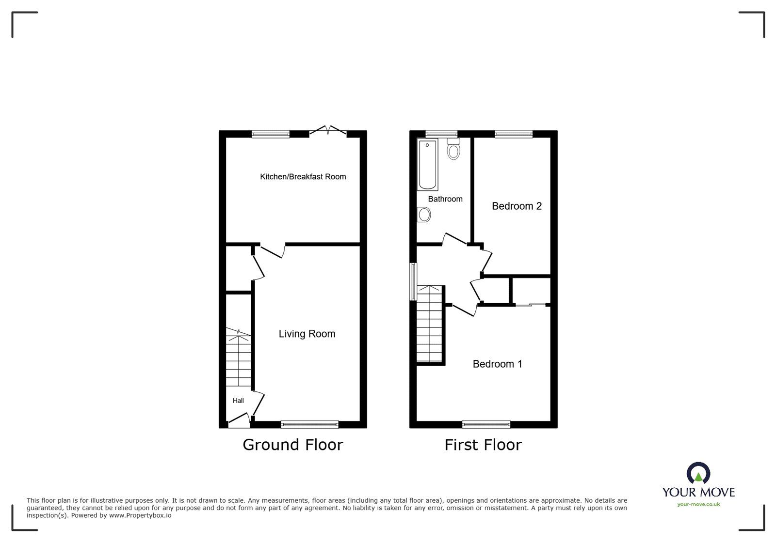 Floorplan of 2 bedroom Semi Detached House for sale, Stephenson Drive, Perton, Staffordshire, WV6