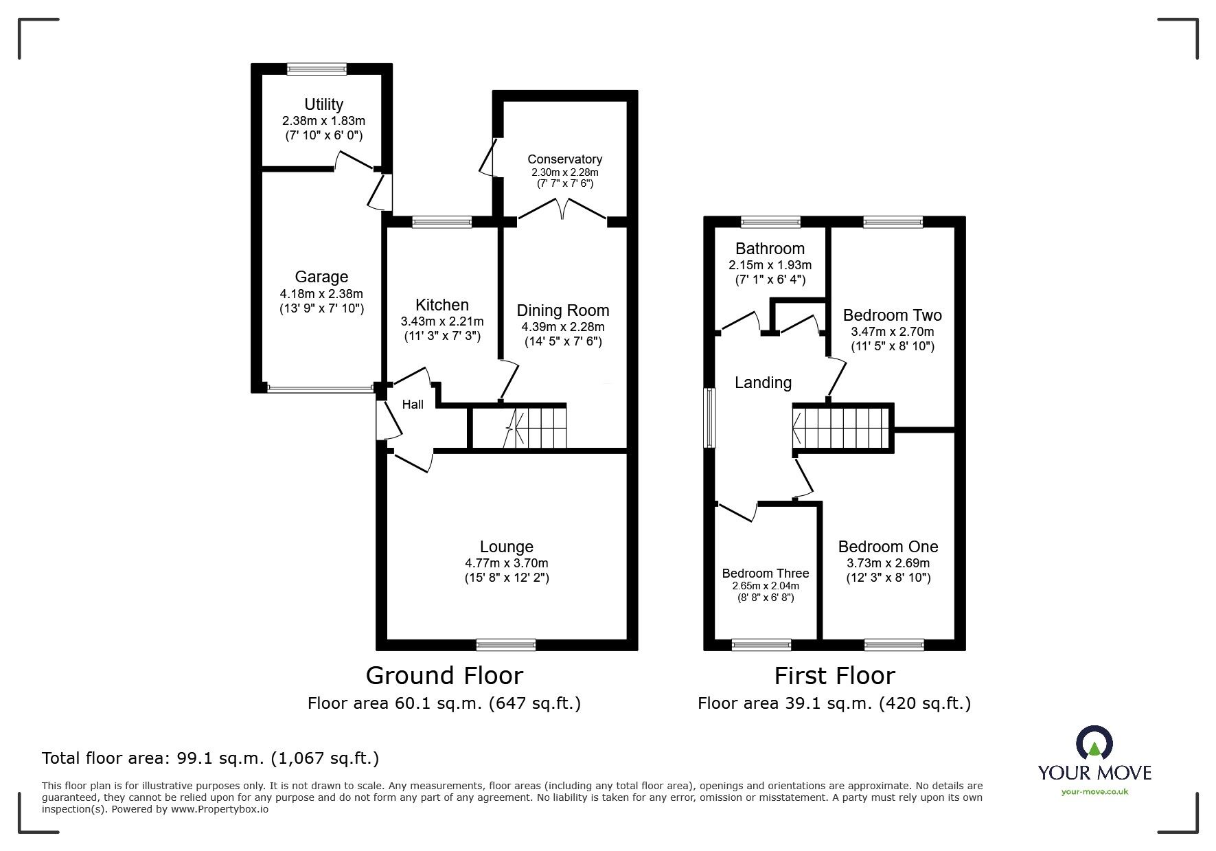 Floorplan of 3 bedroom Semi Detached House to rent, Avon Close, Wolverhampton, Staffordshire, WV6