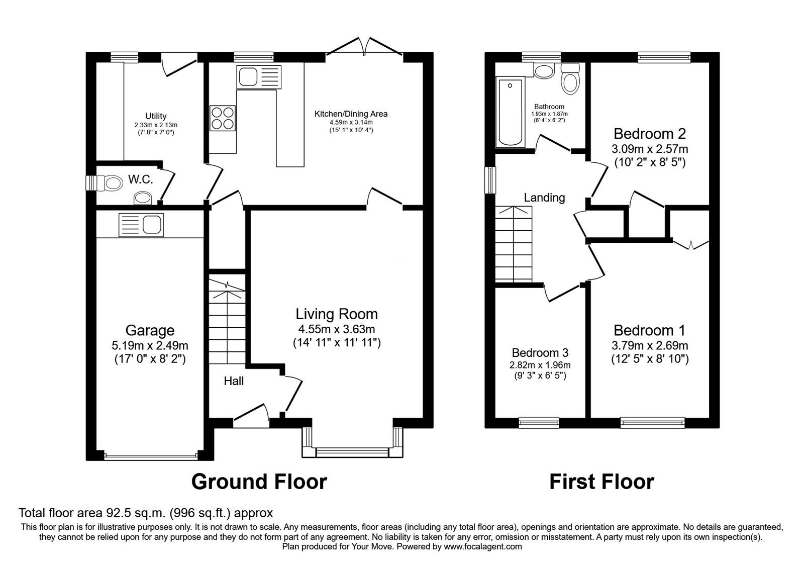 Floorplan of 3 bedroom Detached House for sale, Cornmill Grove, Perton, Wolverhampton, WV6