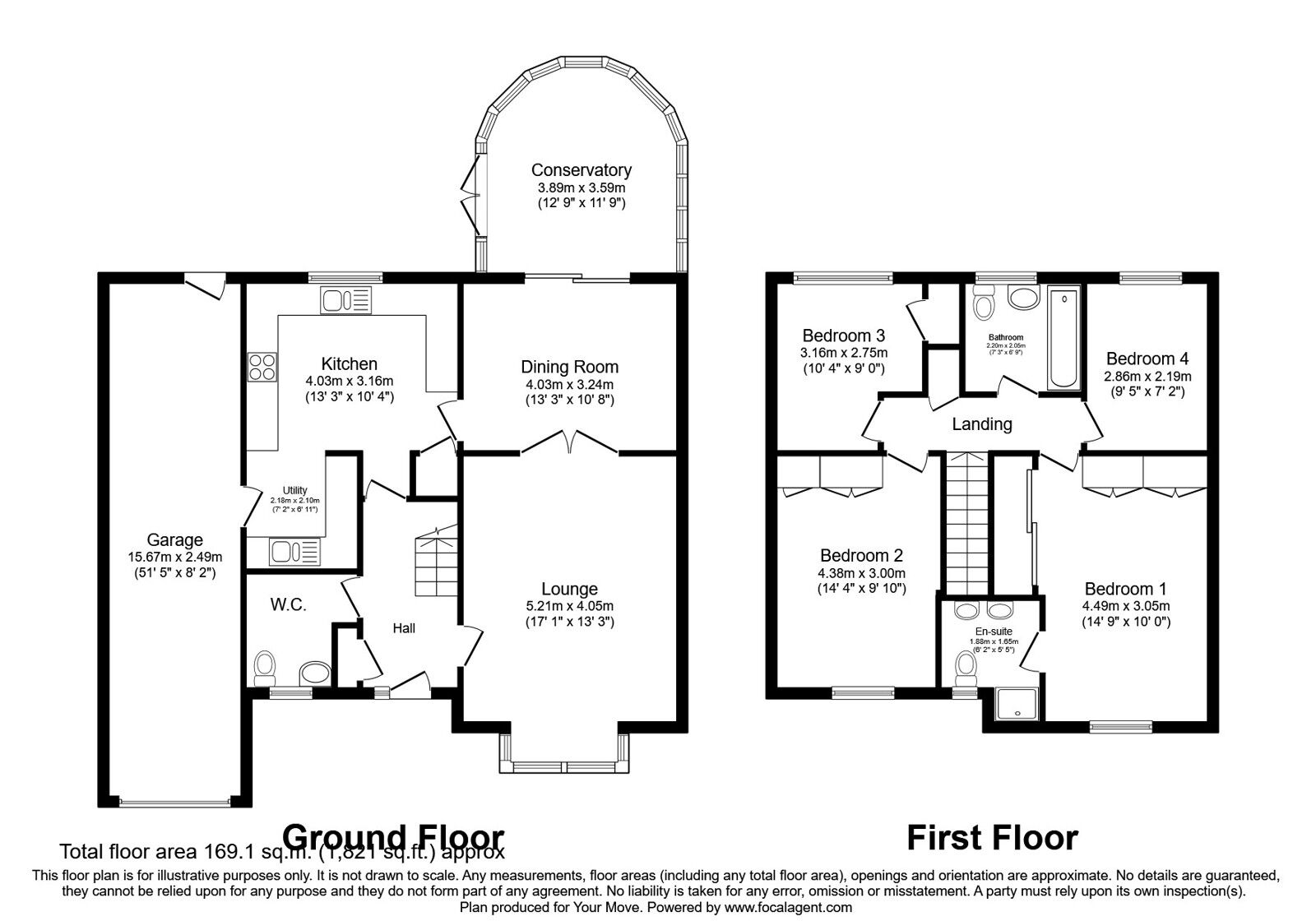 Floorplan of 4 bedroom Detached House for sale, Winceby Road, Perton Wolverhampton, Staffordshire, WV6