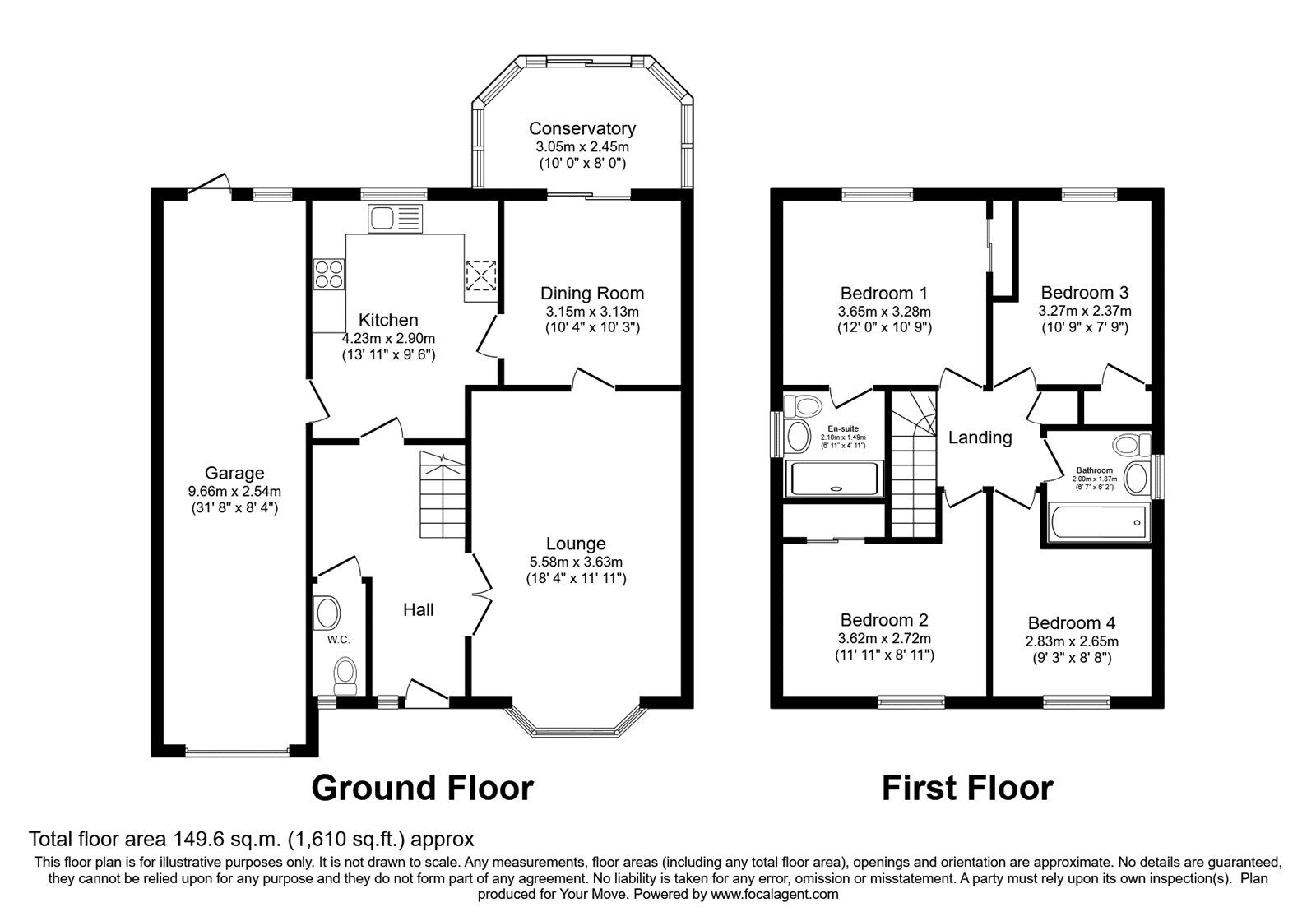 Floorplan of 4 bedroom Detached House for sale, Portrush Road, Perton, Wolverhampton, WV6