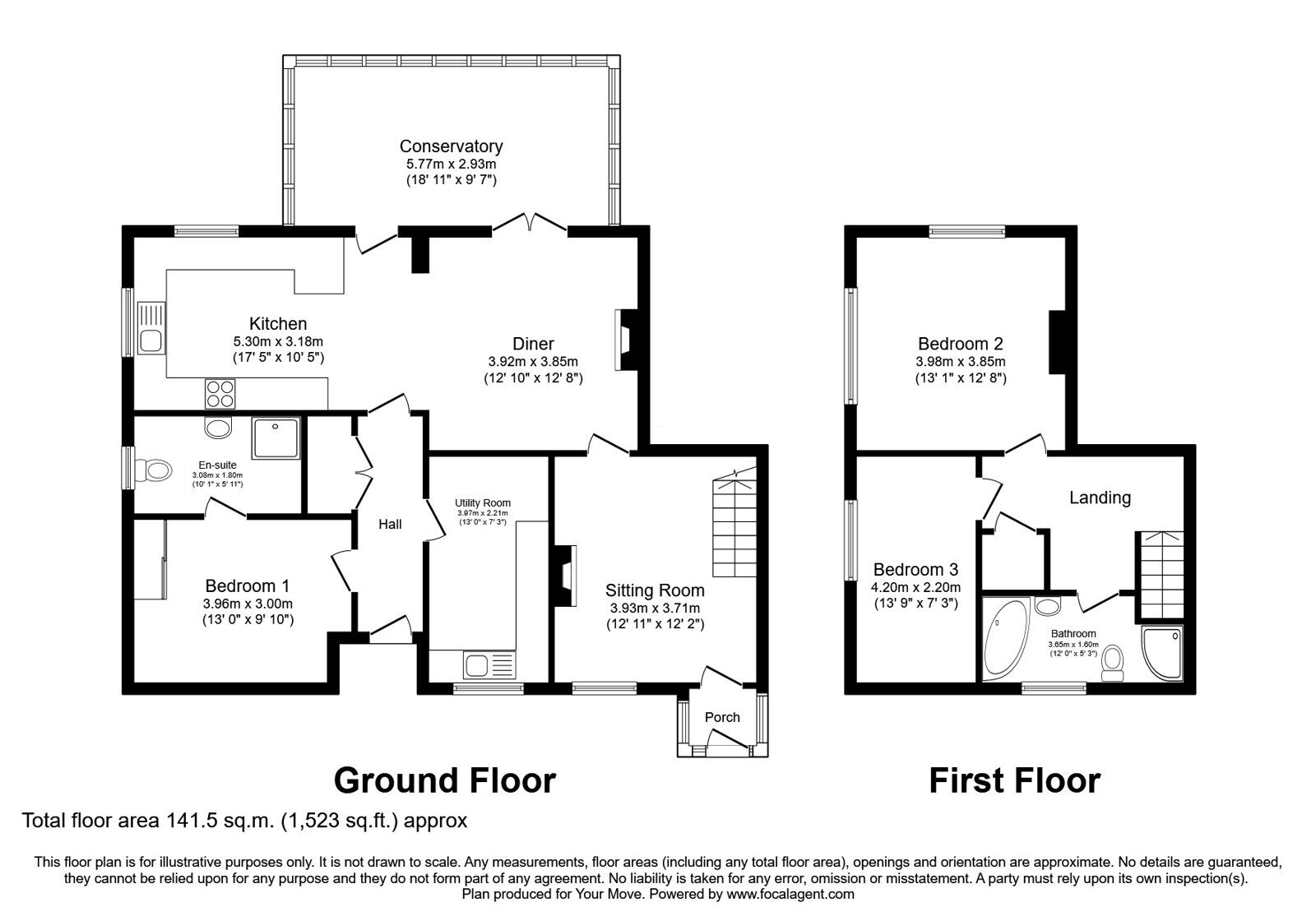 Floorplan of 3 bedroom Semi Detached House for sale, Malthouse Cottages, Hilton, Shropshire,, WV15