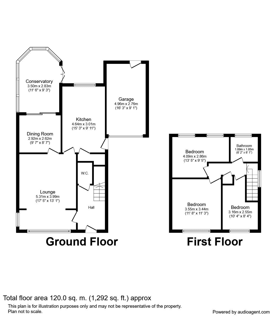 Floorplan of 3 bedroom Detached House for sale, Kenilworth Road, Perton, Staffordshire, WV6