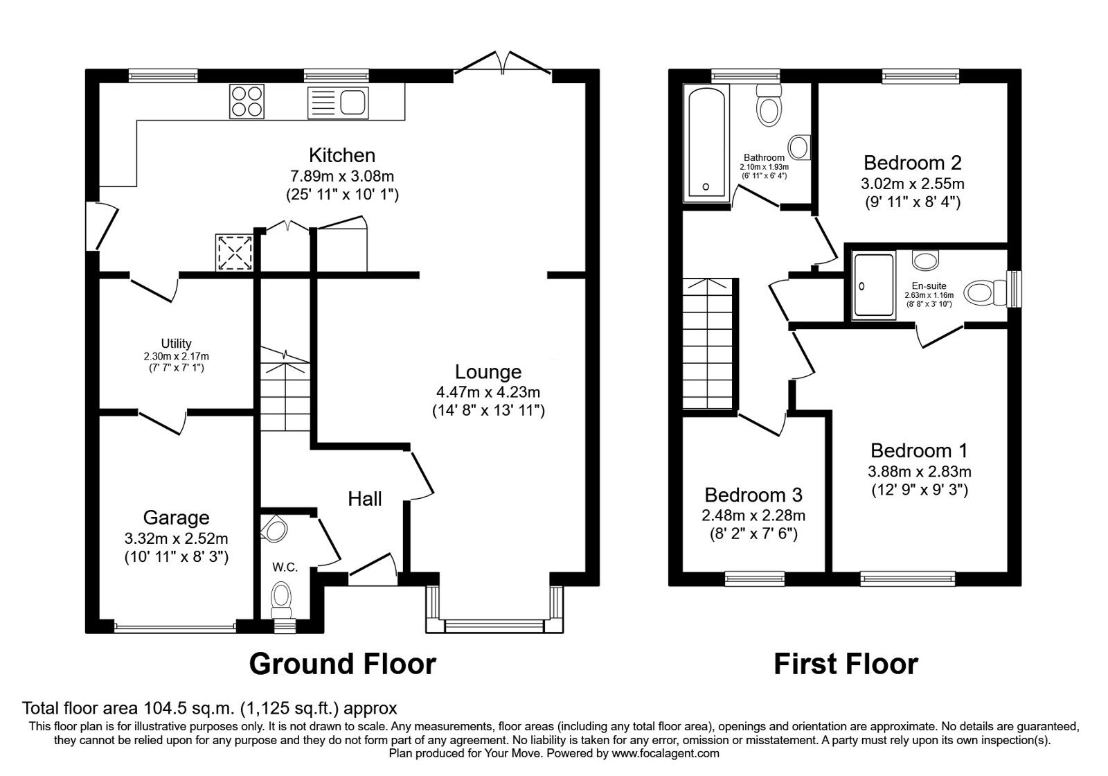 Floorplan of 3 bedroom Detached House for sale, Oatlands Way, Perton, Staffordshire, WV6
