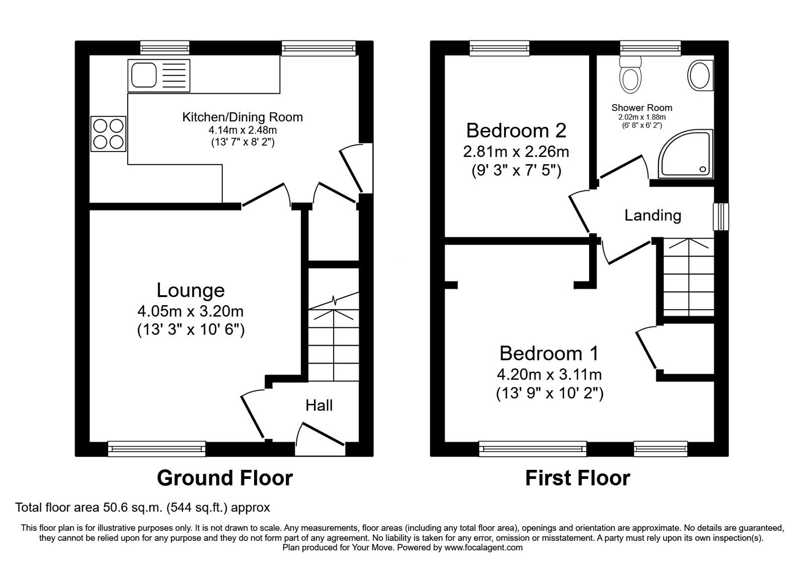 Floorplan of 2 bedroom Detached House for sale, Leasowe Drive, Perton, Staffordshire, WV6