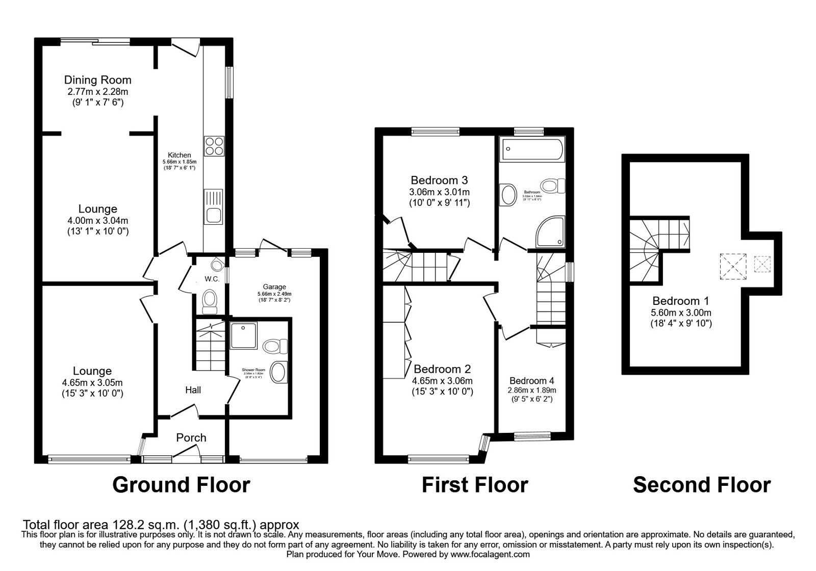 Floorplan of 4 bedroom House for sale, Delaware Avenue, Albrighton, Shropshire, WV7