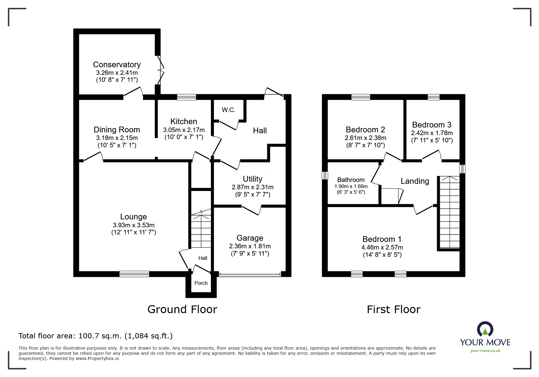 Floorplan of 3 bedroom Link Detached House for sale, The Greens, Edge Hill Drive, Wolverhampton, WV6