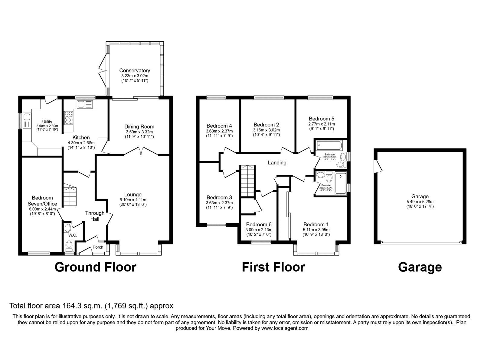 Floorplan of 7 bedroom Detached House for sale, Lytham Road, Perton, Staffordshire, WV6