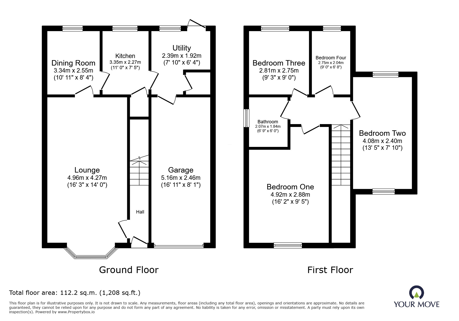 Floorplan of 4 bedroom Detached House for sale, Edge Hill Drive, Perton, Staffordshire, WV6