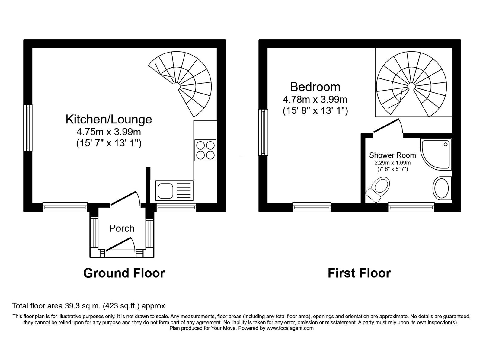 Floorplan of 1 bedroom Semi Detached House for sale, Livingstone Avenue, Perton Wolverhampton, Staffordshire, WV6
