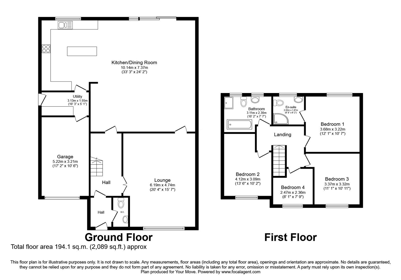 Floorplan of 4 bedroom Detached House for sale, Richmond Drive, Perton, Staffordshire, WV6