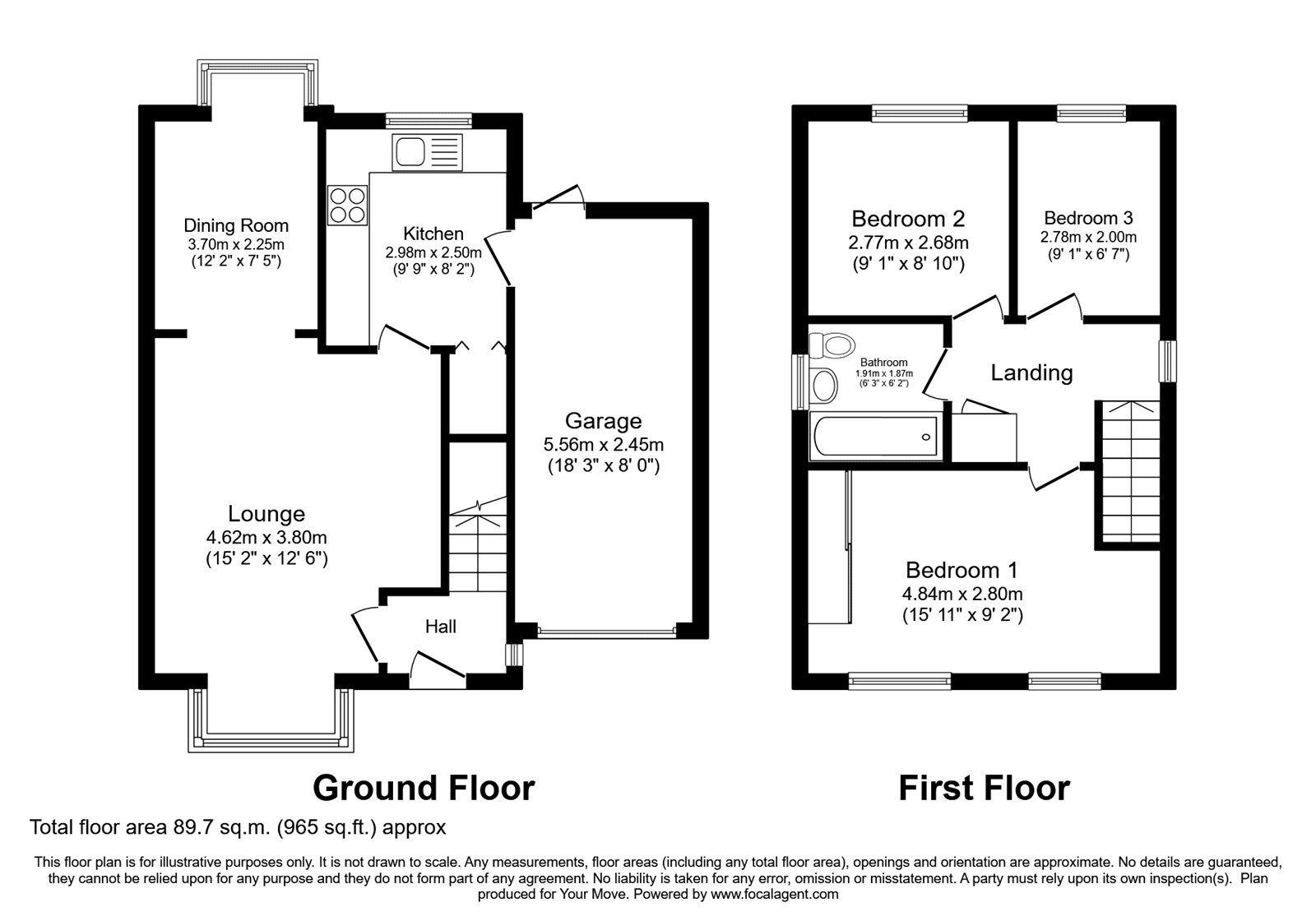Floorplan of 3 bedroom Detached House for sale, Mercia Drive, Perton Wolverhampton, Staffordshire, WV6