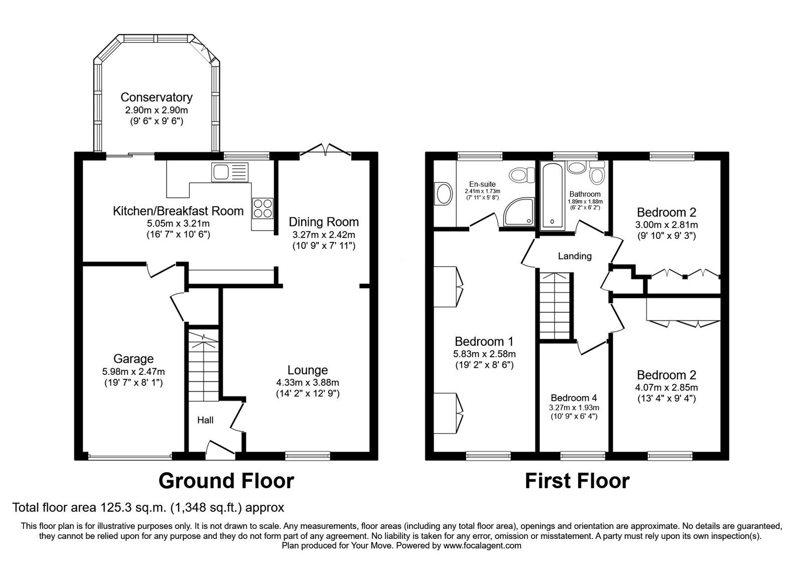 Floorplan of 4 bedroom Detached House for sale, Egelwin Close, Perton Wolverhampton, Staffordshire, WV6