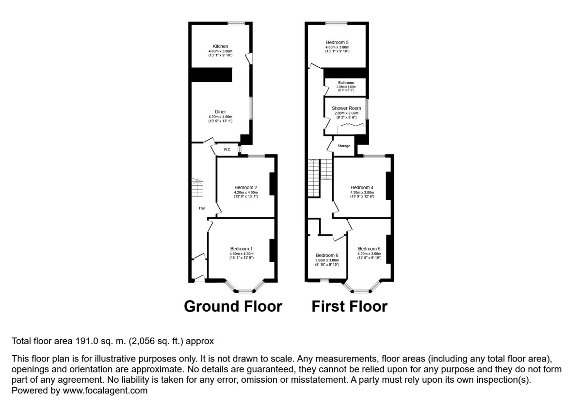 Floorplan of 6 bedroom Mid Terrace House to rent, May Terrace, Plymouth, PL4