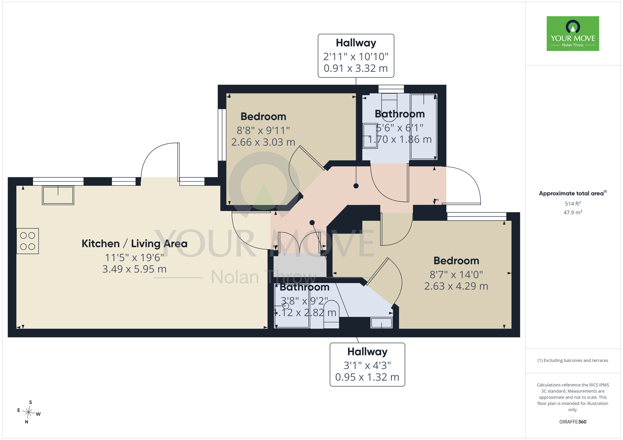 Floorplan of 2 bedroom Flat to rent, Derby Road, Northampton, NN1