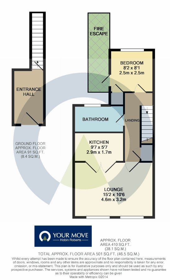 Floorplan of 1 bedroom Flat to rent, Wellingborough Road, Northampton, NN1