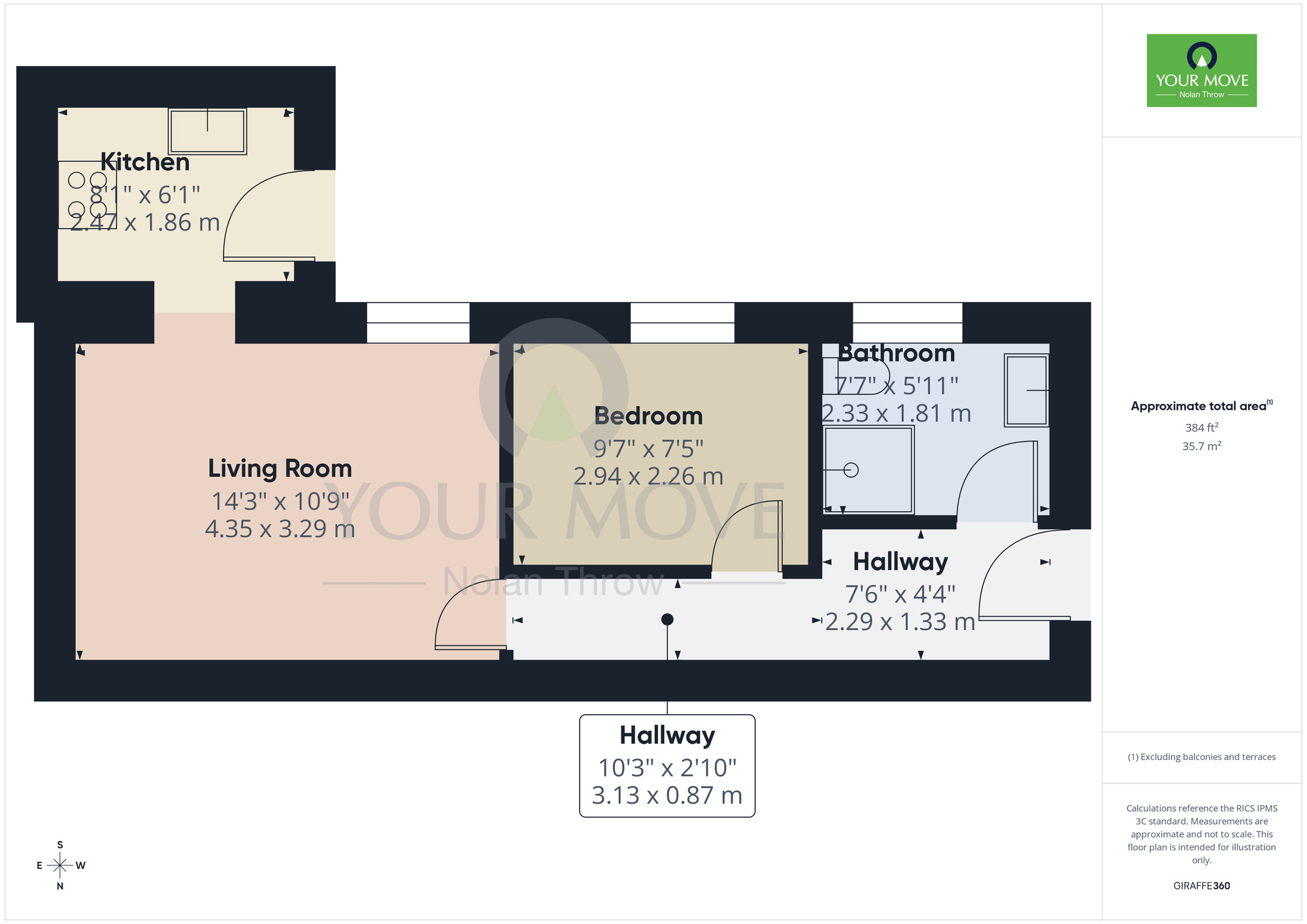 Floorplan of 1 bedroom Flat to rent, Edith Street, Northampton, NN1