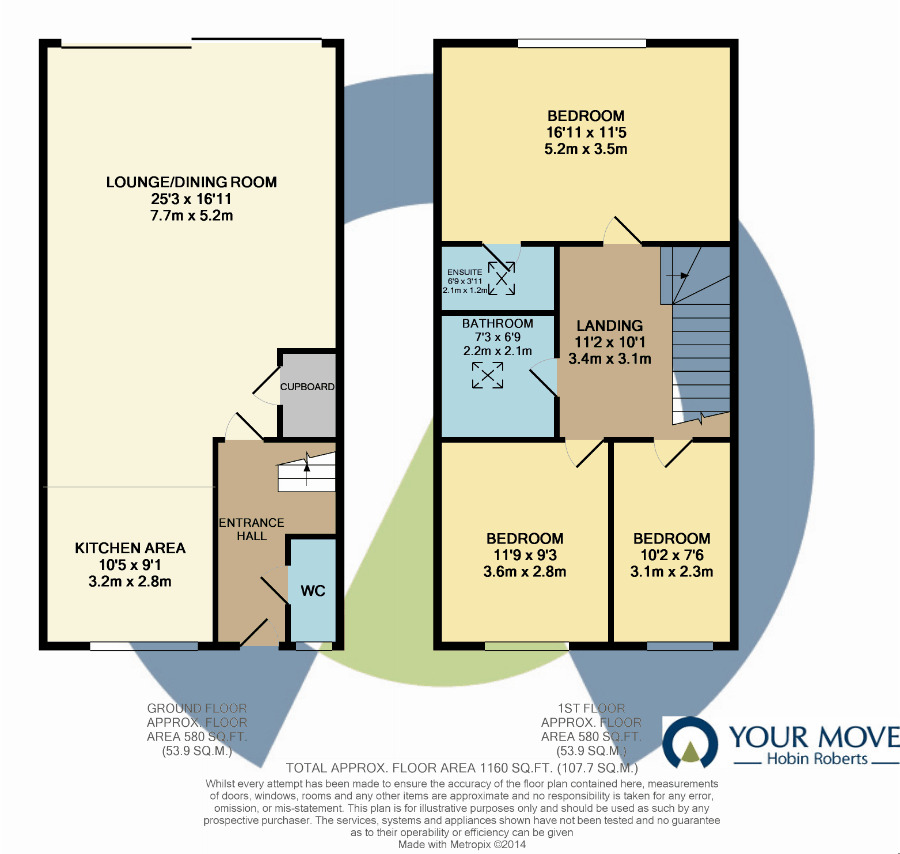 Floorplan of 3 bedroom Semi Detached House to rent, Garrick Road, Northampton, NN1