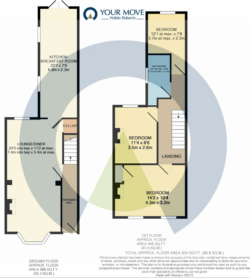 Floorplan of 3 bedroom Mid Terrace House to rent, Loyd Road, Northampton, NN1