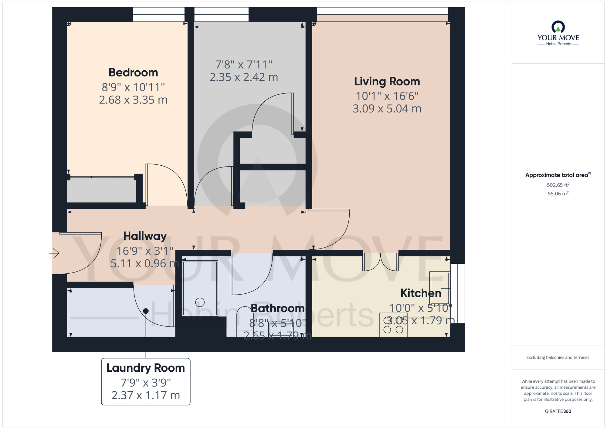 Floorplan of 2 bedroom Flat to rent, Landcross Drive, Abington Vale, Northampton, NN3
