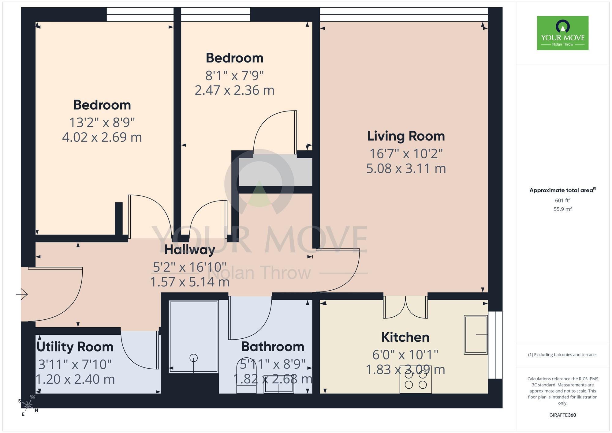 Floorplan of 2 bedroom Flat to rent, Landcross Drive, Abington Vale, Northampton, NN3