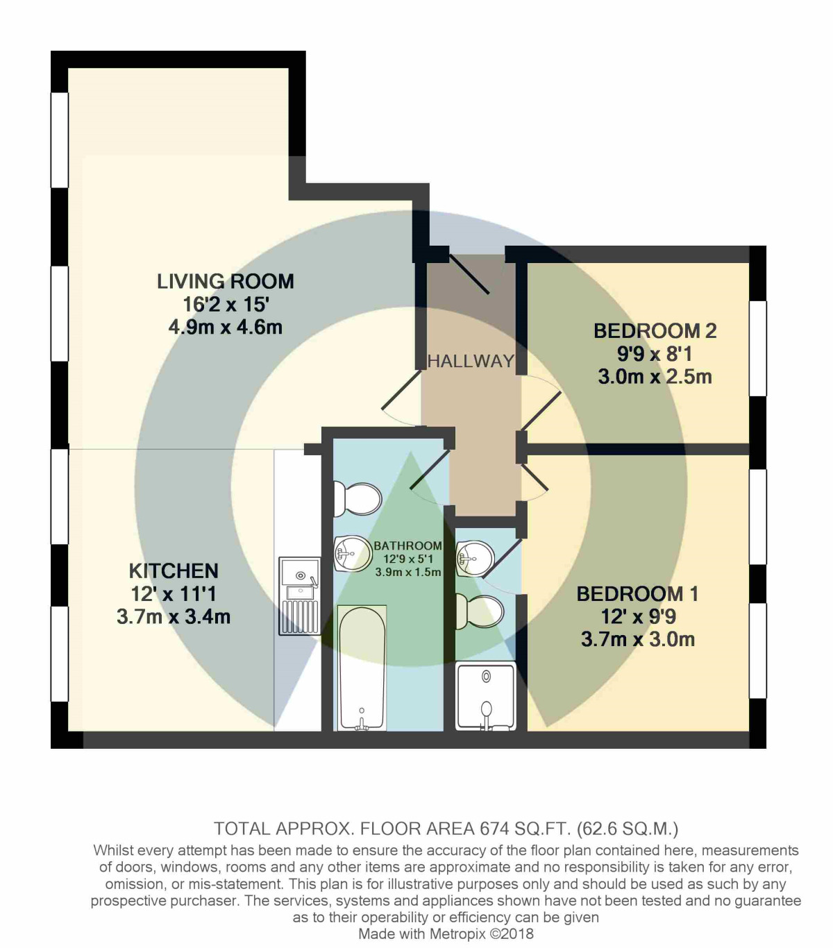 Floorplan of 2 bedroom Flat to rent, Henry Street, Northampton, NN1