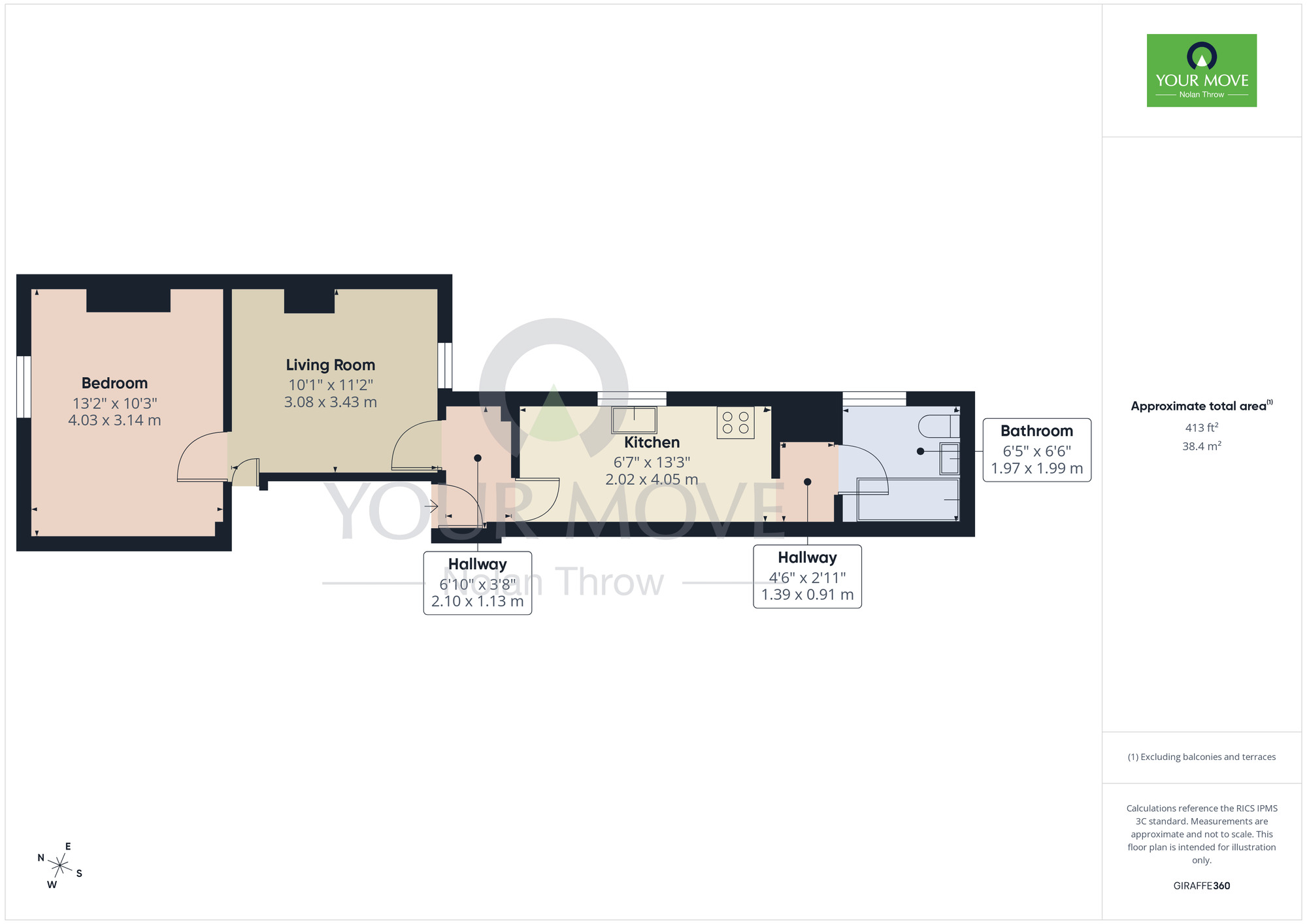 Floorplan of 1 bedroom Flat to rent, Wellingborough Road, Abington, Northampton, NN1