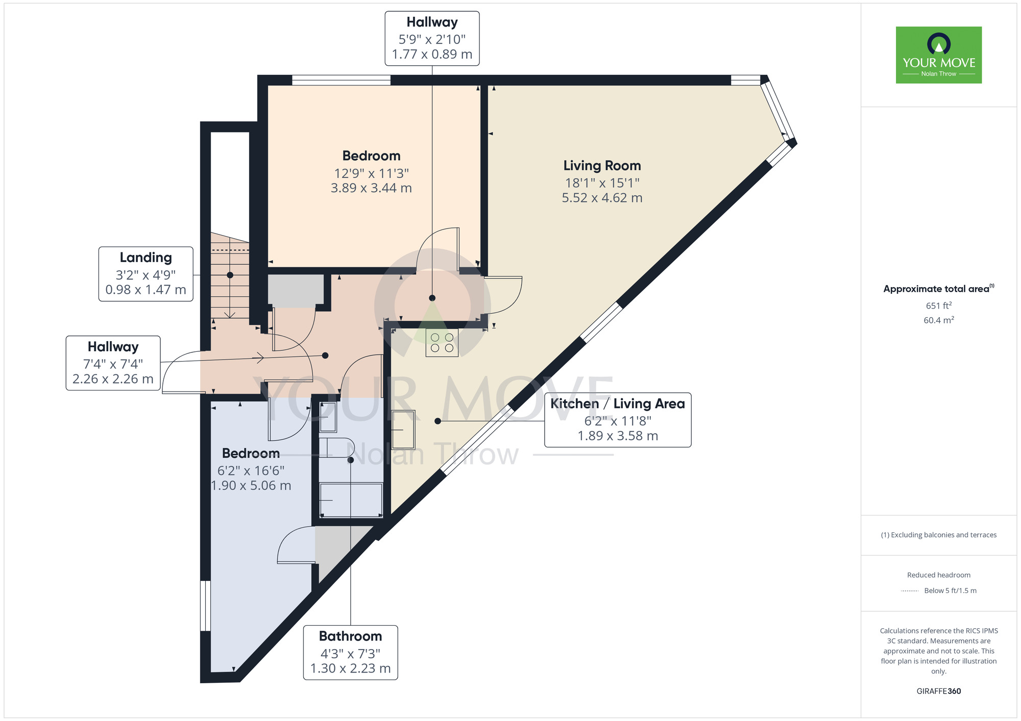 Floorplan of 2 bedroom  Flat to rent, Artizan Road, Abington, Northampton, NN1