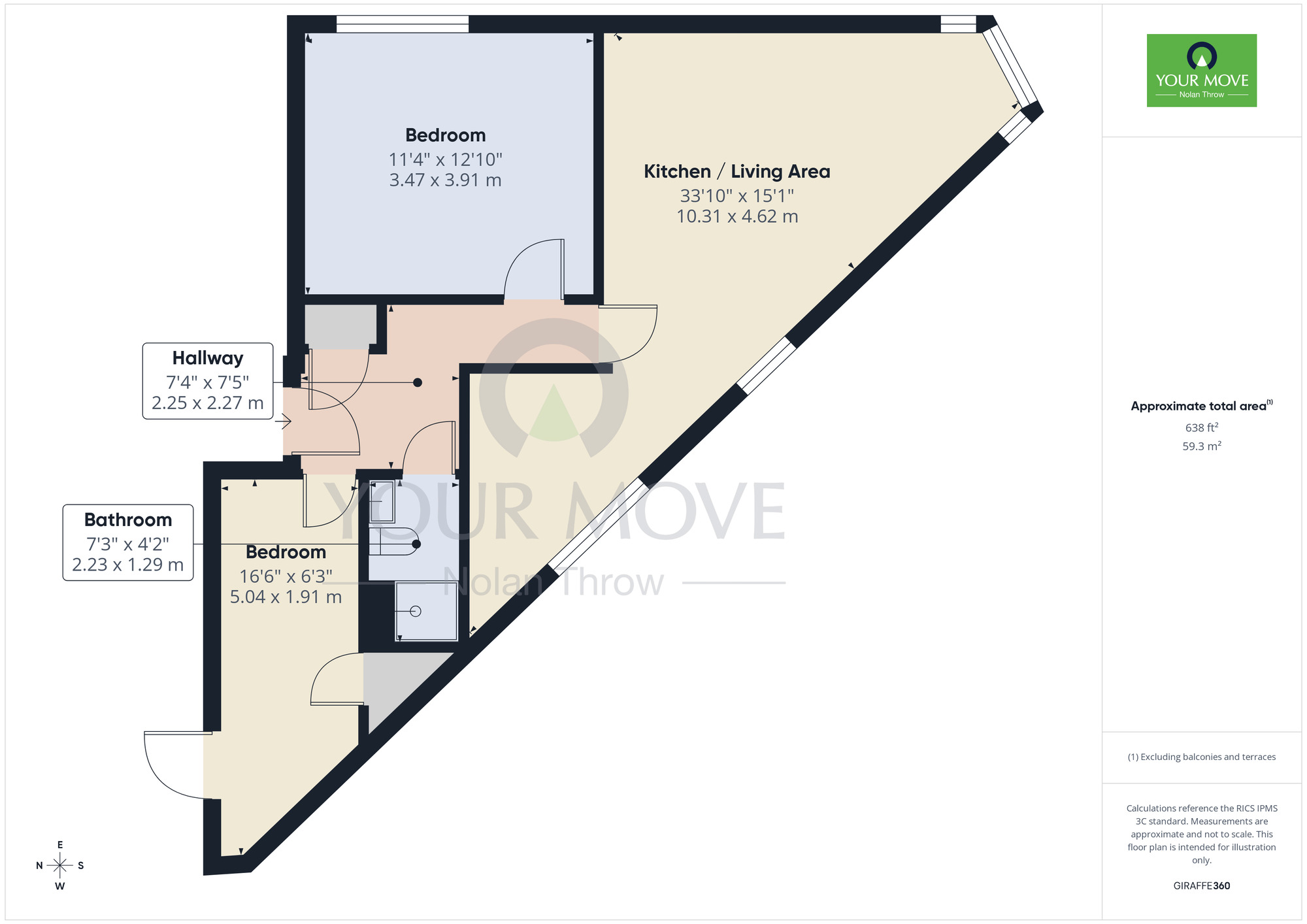 Floorplan of 2 bedroom  Flat to rent, Artizan Road, Abington, Northampton, NN1