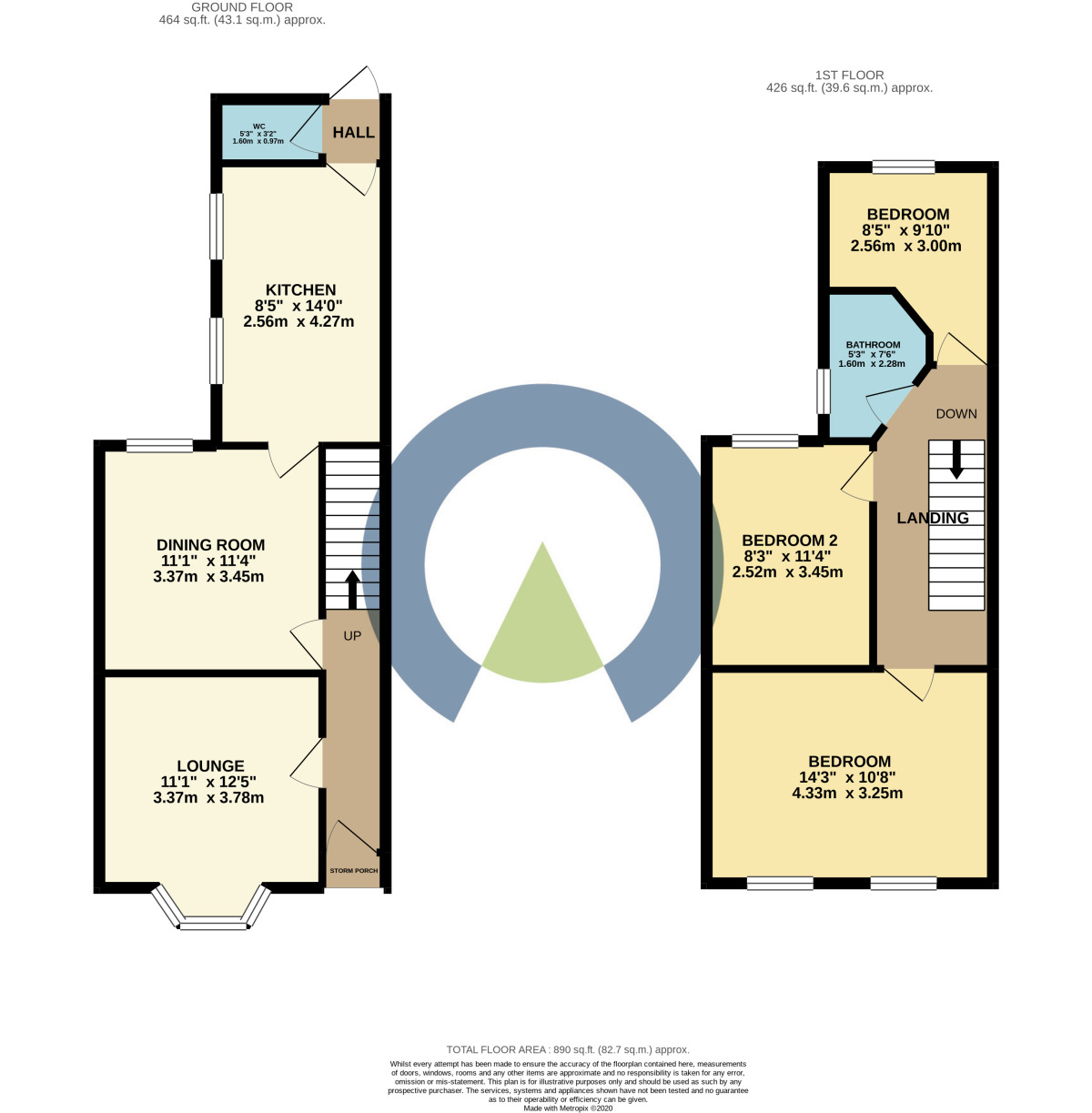Floorplan of 3 bedroom Mid Terrace House to rent, Allen Road, Abington, Northampton, NN1