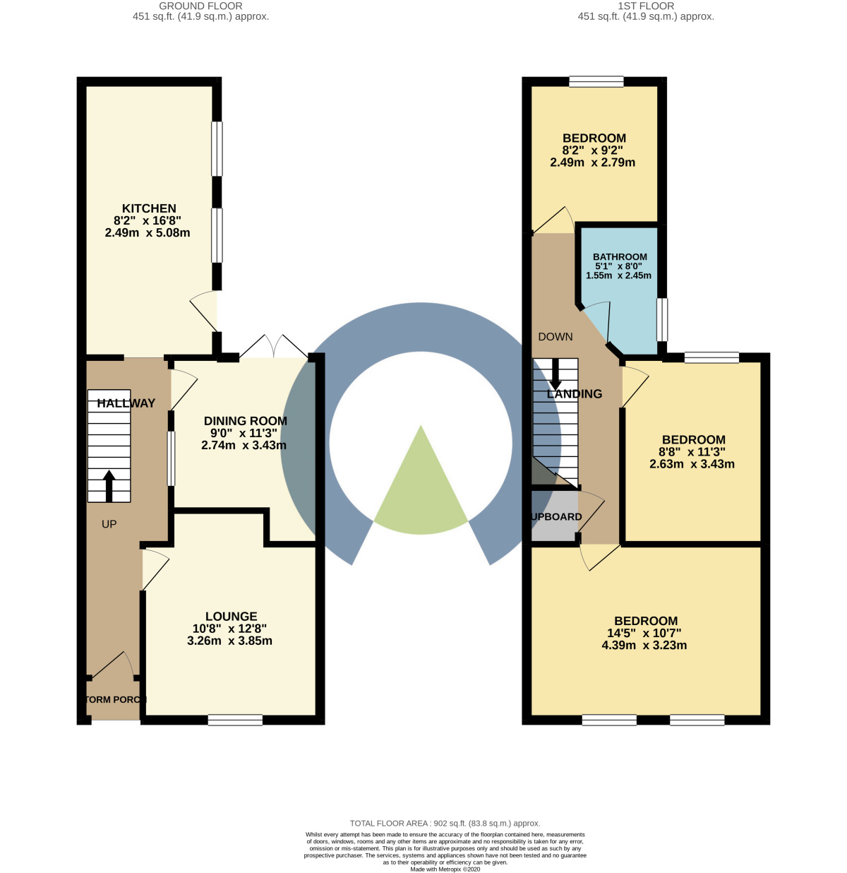 Floorplan of 3 bedroom Mid Terrace House to rent, Abington Grove, Abington, Northampton, NN1