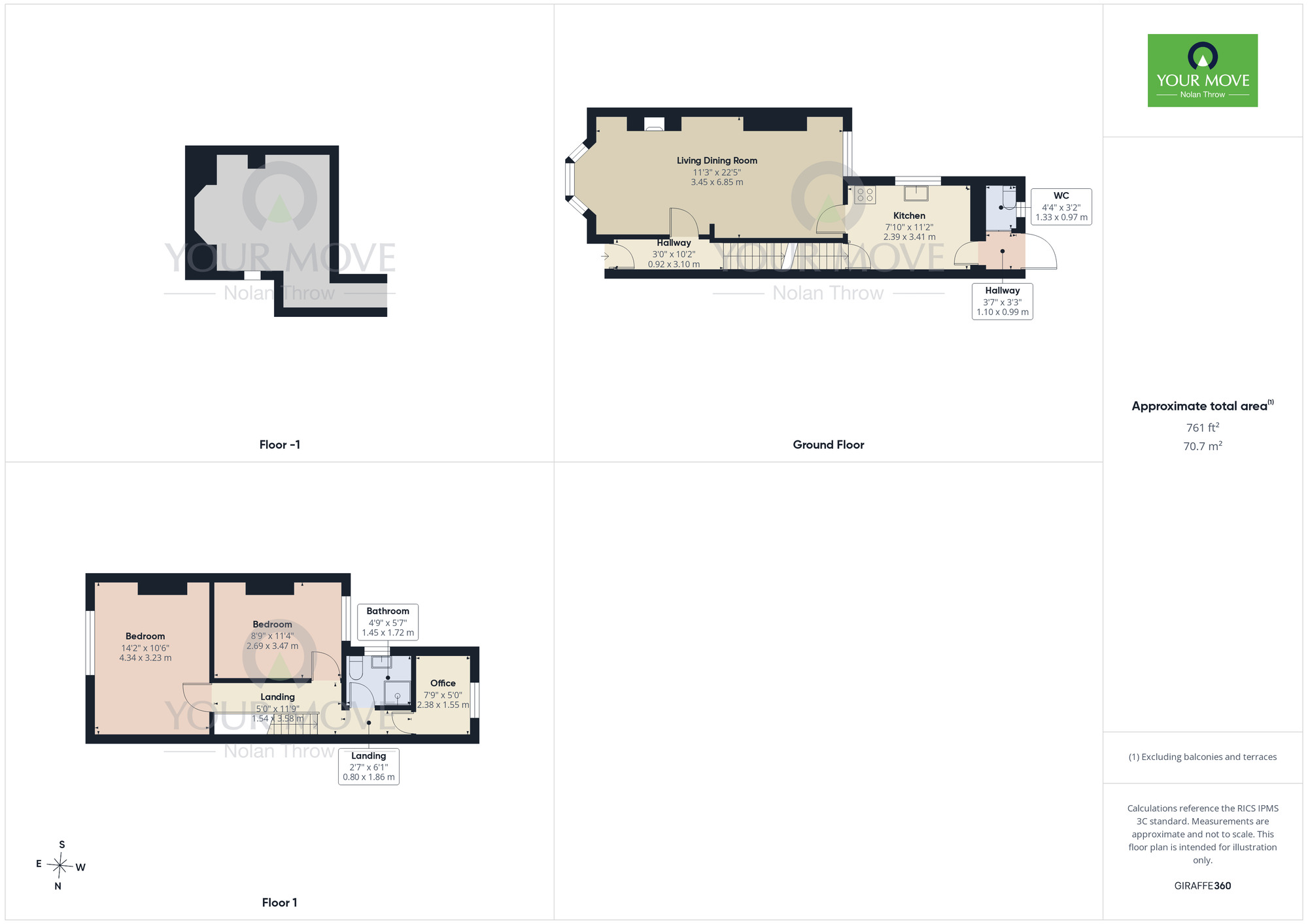 Floorplan of 3 bedroom Mid Terrace House for sale, Monks Park Road, Abington, Northampton, NN1