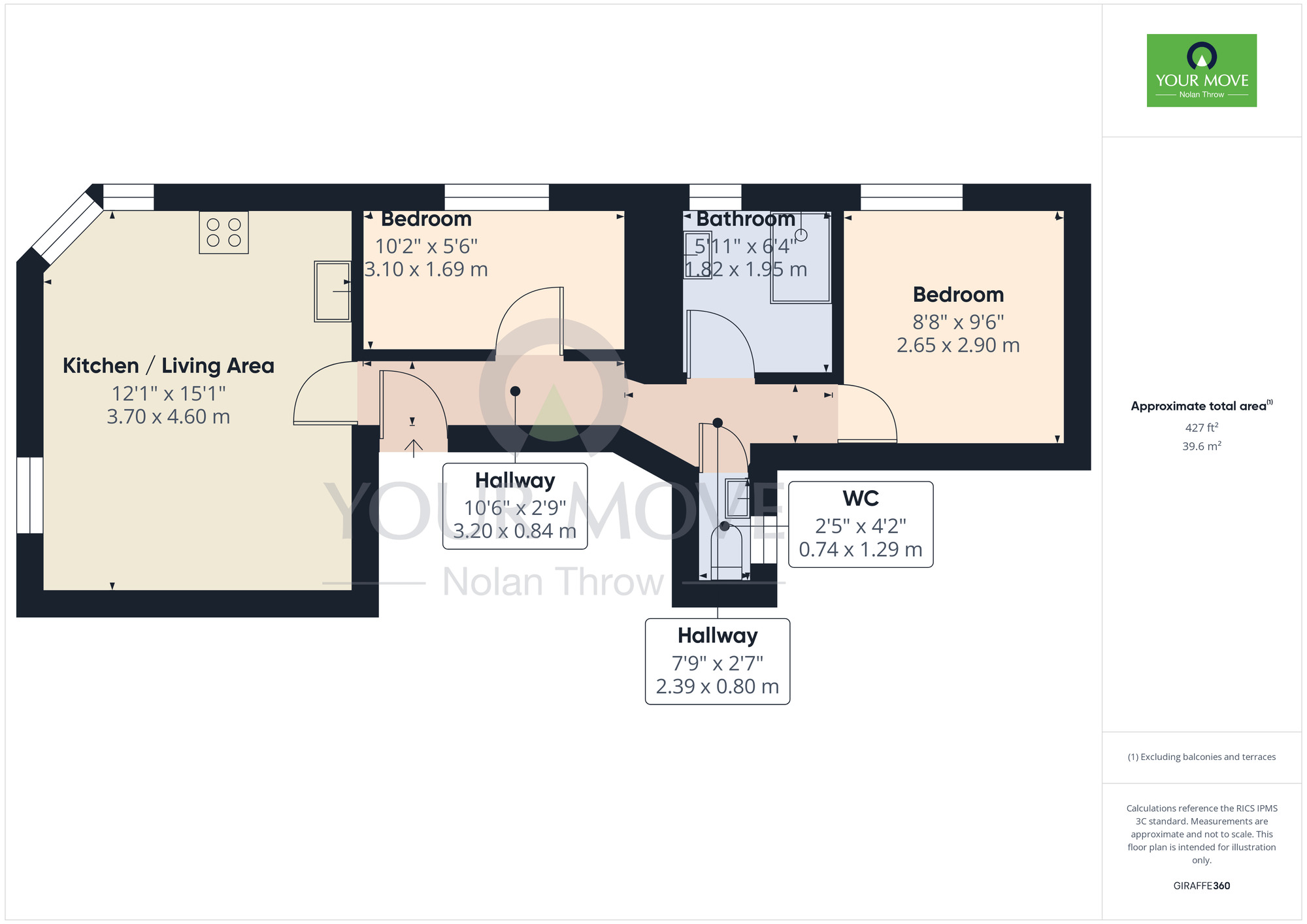 Floorplan of 2 bedroom  Flat to rent, Florence Road, Northampton, NN1