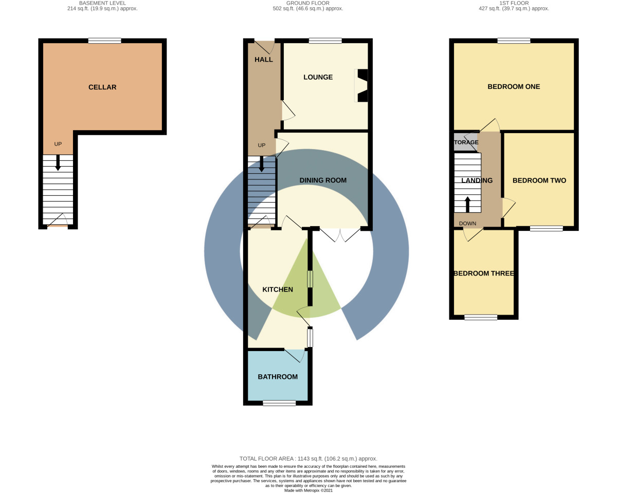 Floorplan of 3 bedroom Mid Terrace House to rent, Edith Street, Abington, Northampton, NN1