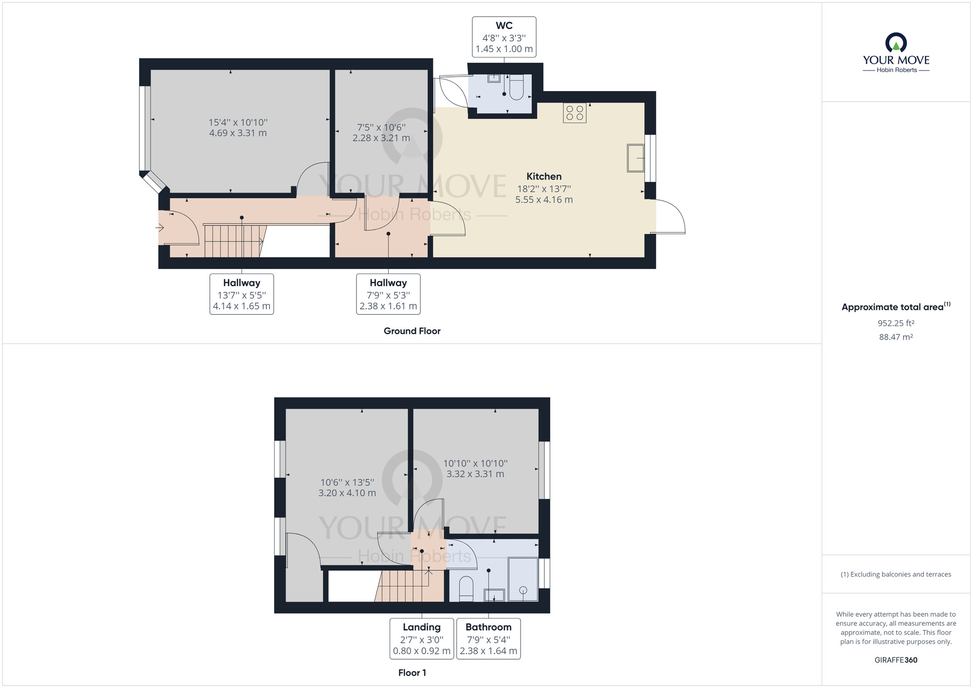 Floorplan of 3 bedroom Semi Detached House for sale, Beverley Crescent, Northampton, Northamptonshire, NN3