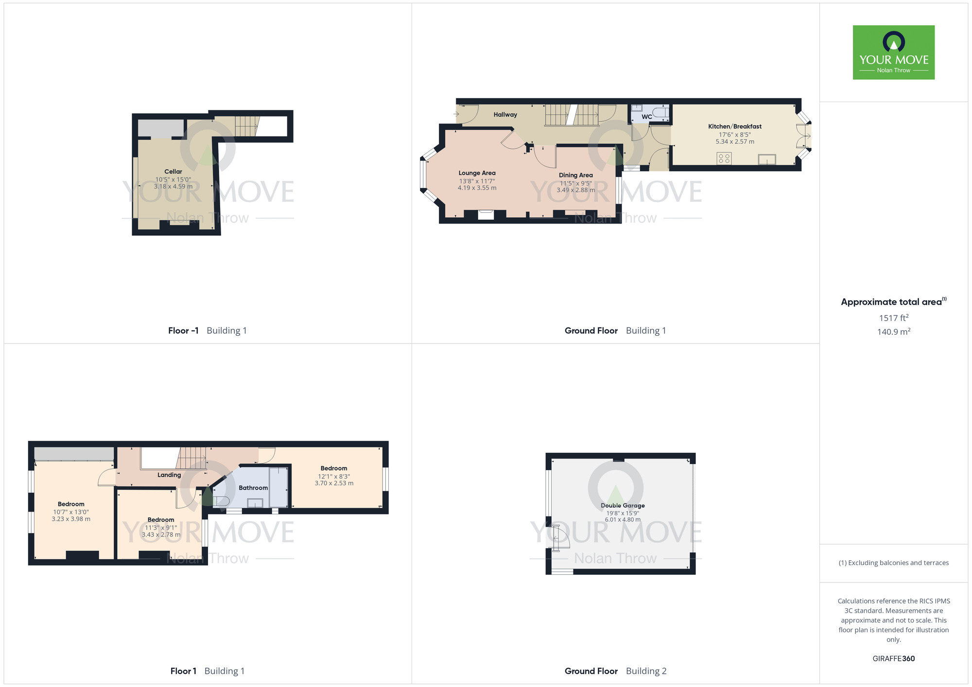 Floorplan of 3 bedroom Mid Terrace House for sale, Cedar Road East, Abington, Northampton, NN3