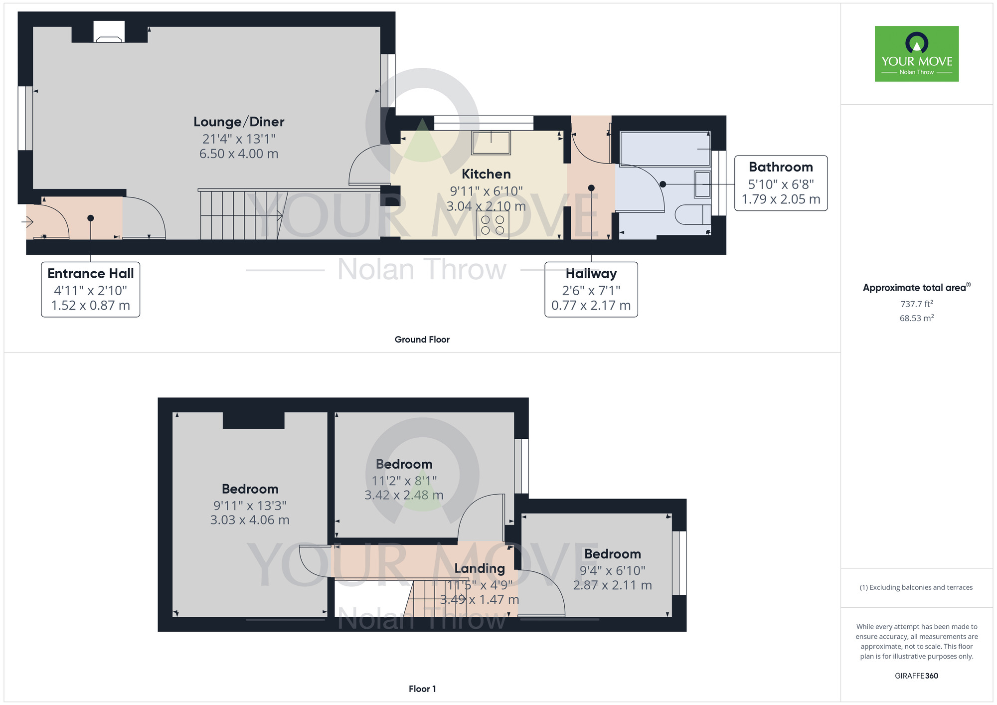 Floorplan of 3 bedroom Mid Terrace House to rent, Gordon Street, Northampton, NN2