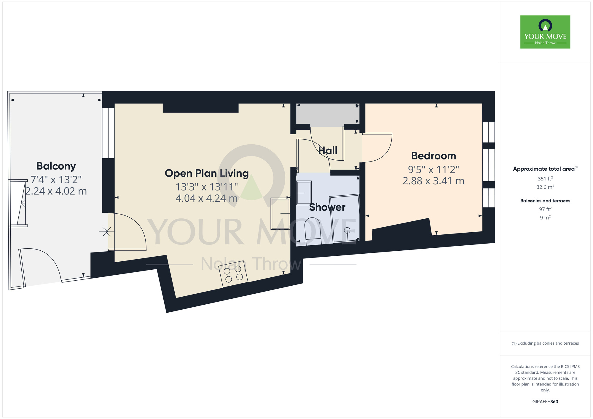Floorplan of 1 bedroom  Flat to rent, Kettering Road, Northampton, NN1