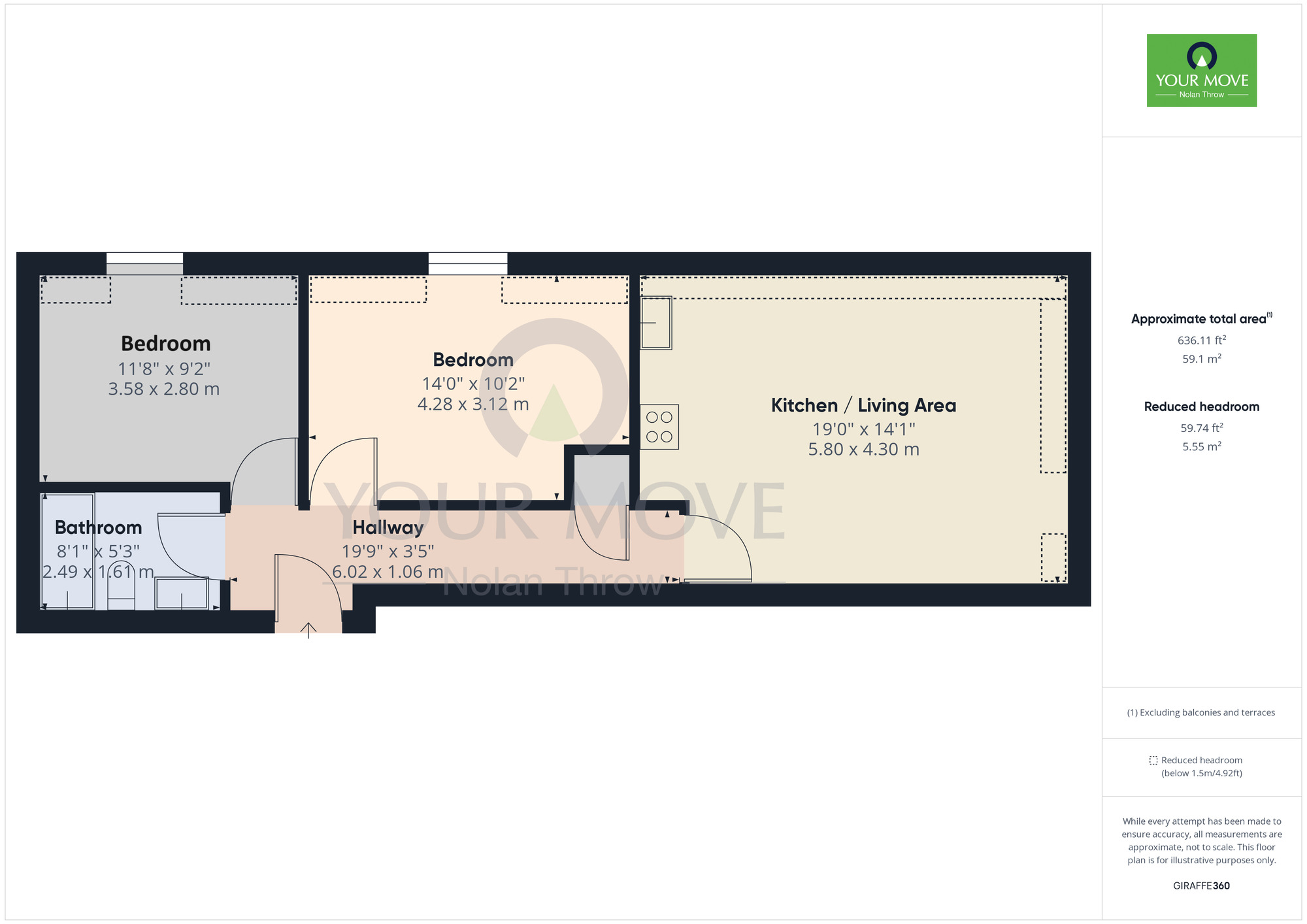 Floorplan of 2 bedroom  Flat to rent, Ruskin Road, Northampton, Northamptonshire, NN2