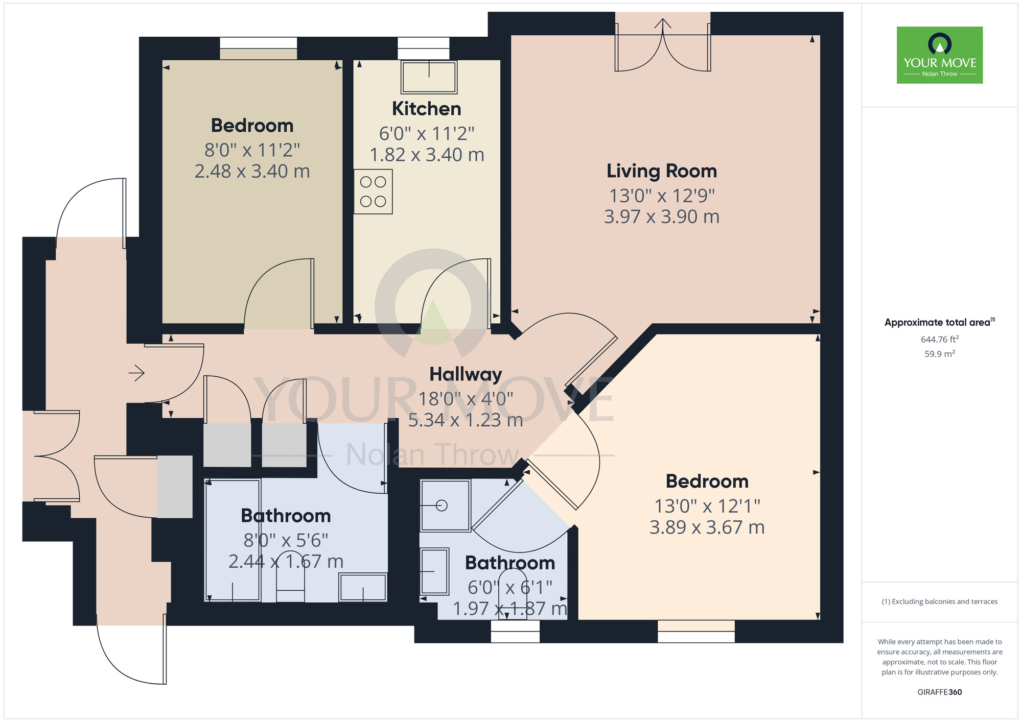Floorplan of 2 bedroom  Flat for sale, Billing Road, Northampton, NN1