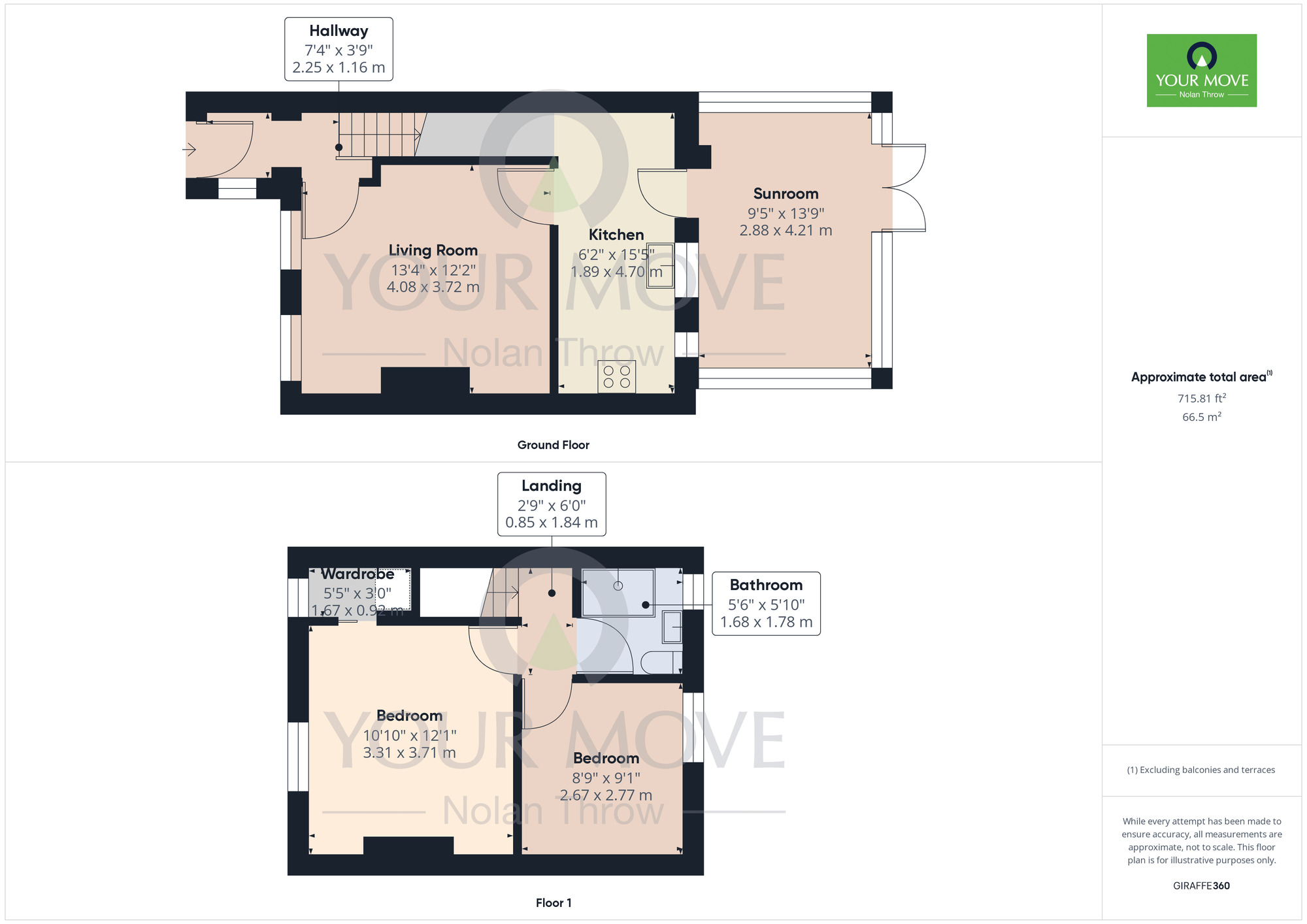 Floorplan of 2 bedroom End Terrace House to rent, Danefield Road, Northampton, Northamptonshire, NN3