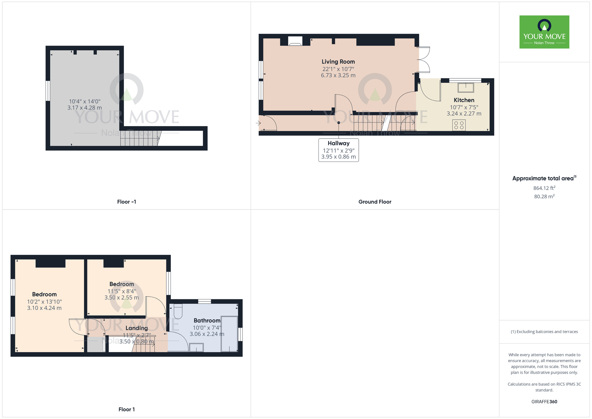 Floorplan of 2 bedroom Mid Terrace House for sale, Washington Street, Kingsthorpe Village, Northampton, Northamptonshire, NN2