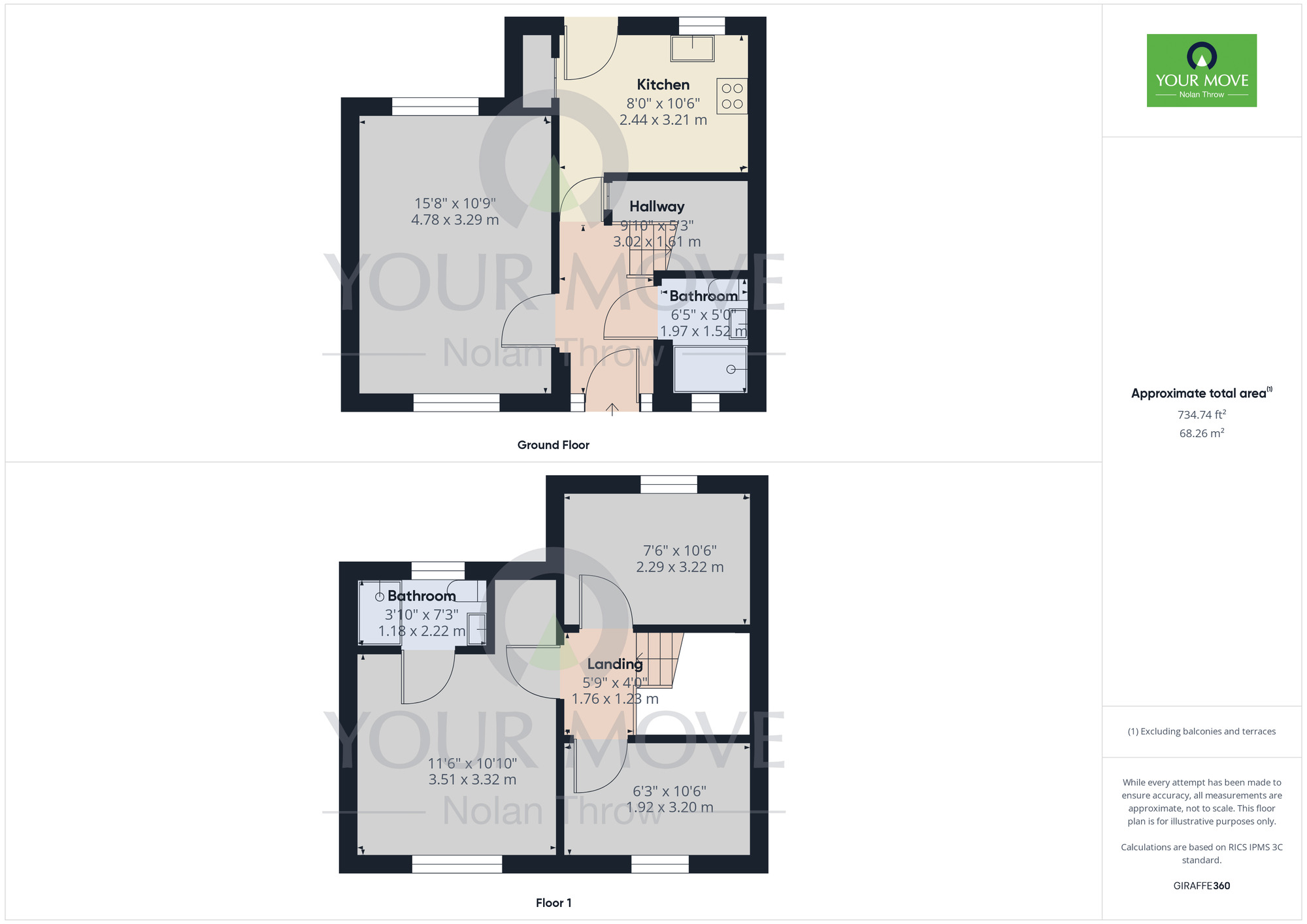 Floorplan of 3 bedroom End Terrace House to rent, Wheatfield Road North, Abington, Northampton, Northamptonshire, NN3