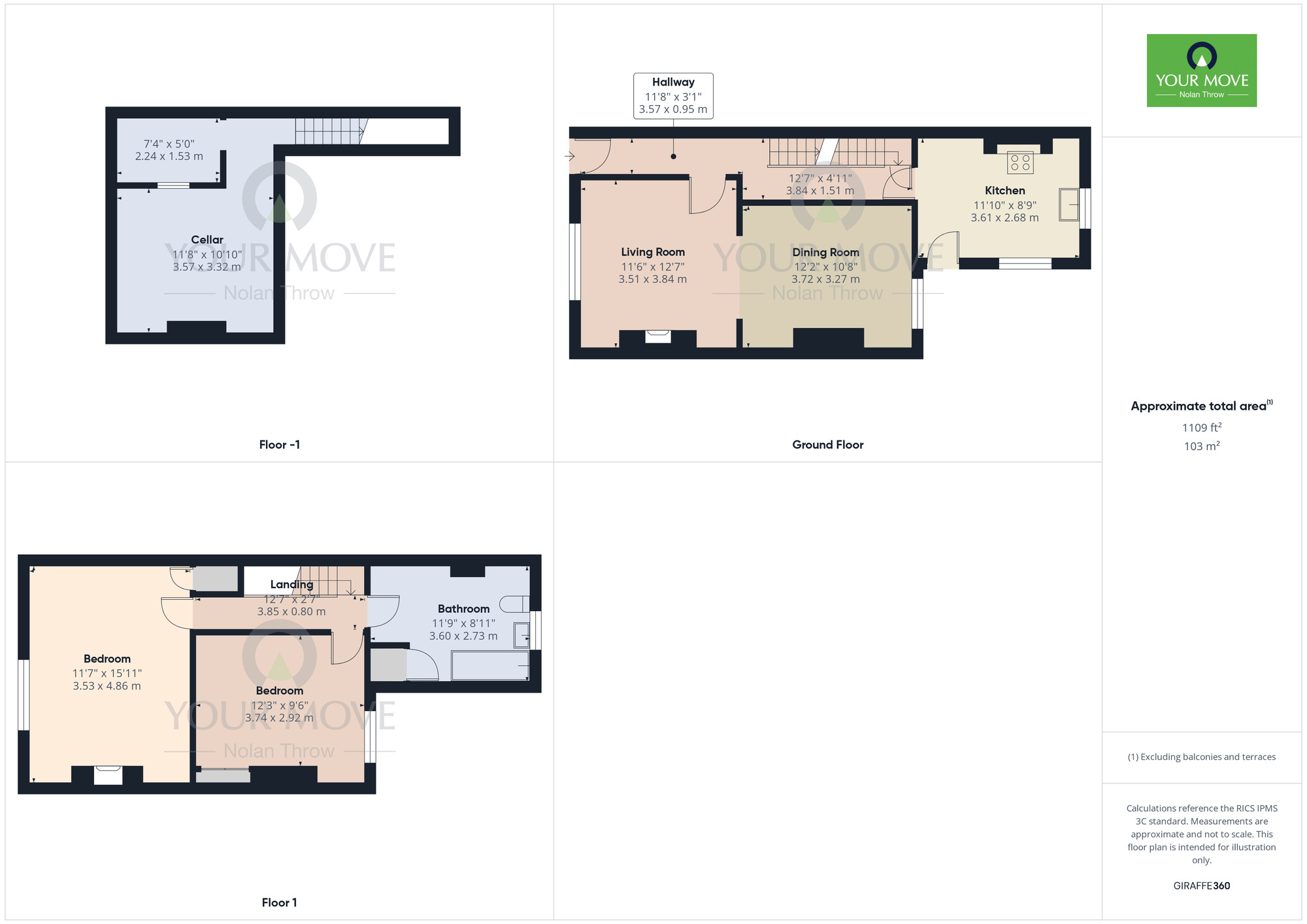 Floorplan of 2 bedroom End Terrace House for sale, Victoria Road, Abington, Northampton, NN1
