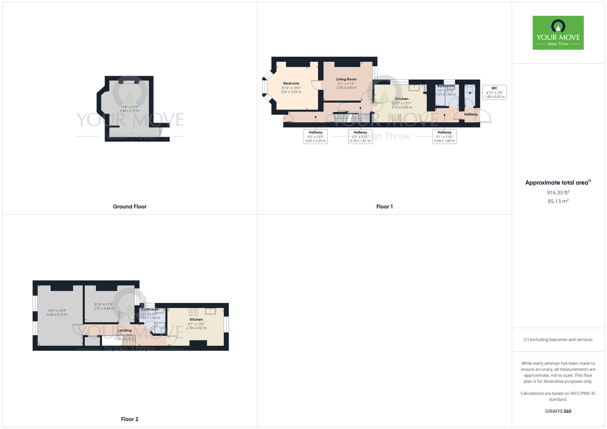 Floorplan of 2 bedroom  House for sale, Adnitt Road, Abington, Northampton, Northamptonshire, NN1