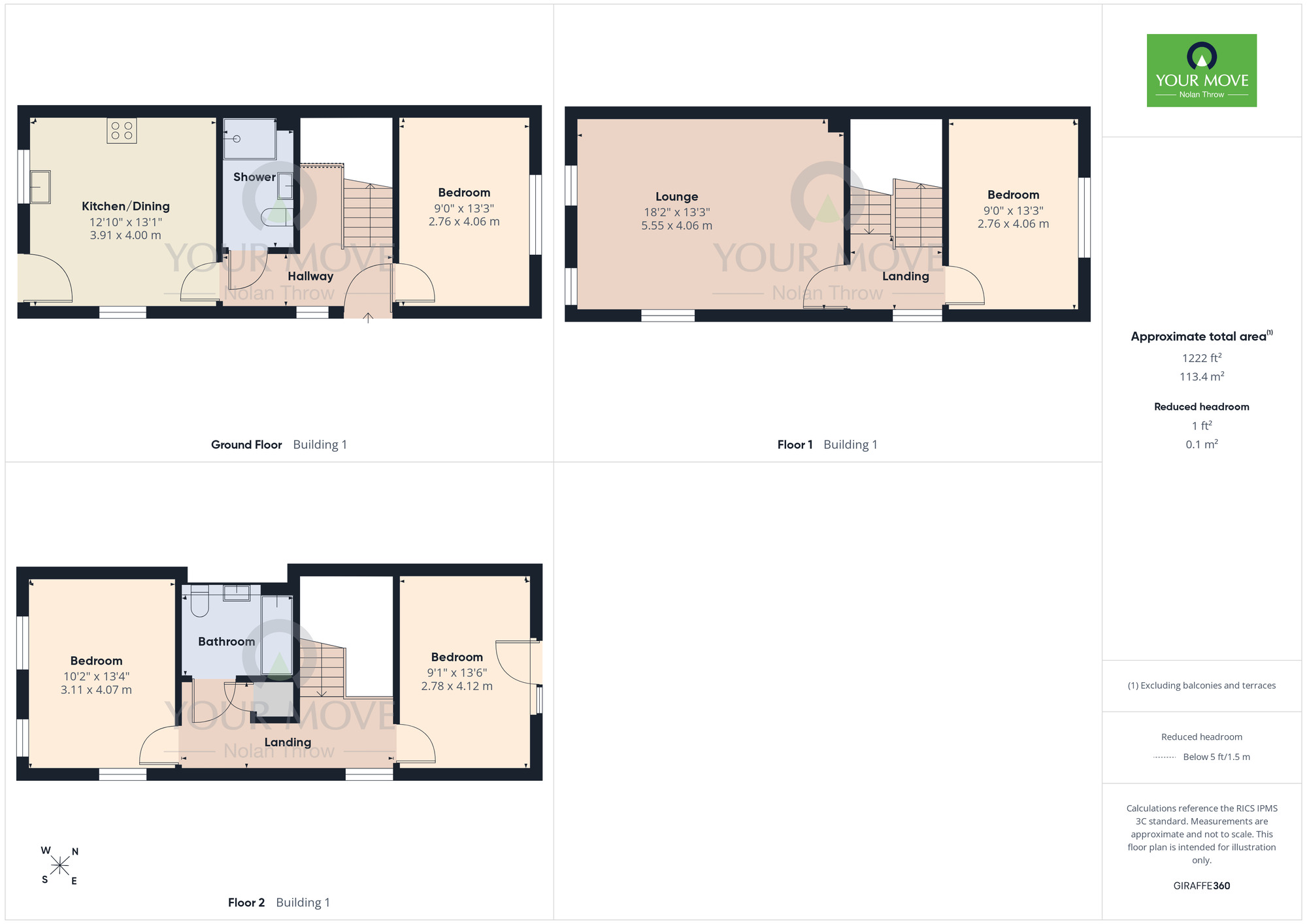 Floorplan of 4 bedroom Semi Detached House for sale, Bradlaugh Crescent, Overstone Lodge, Northampton, NN3