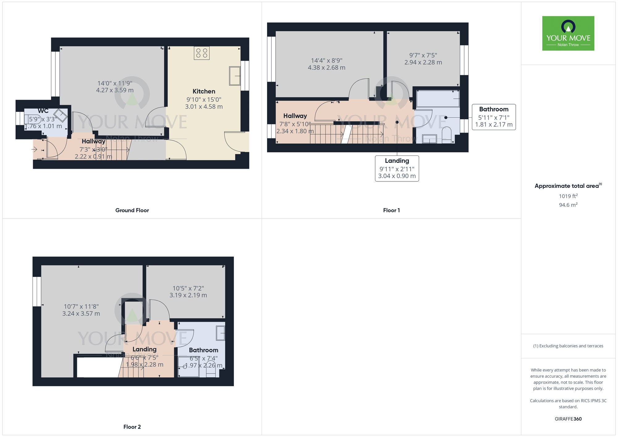 Floorplan of 4 bedroom Mid Terrace House for sale, South Street, Abington, Northampton, NN1