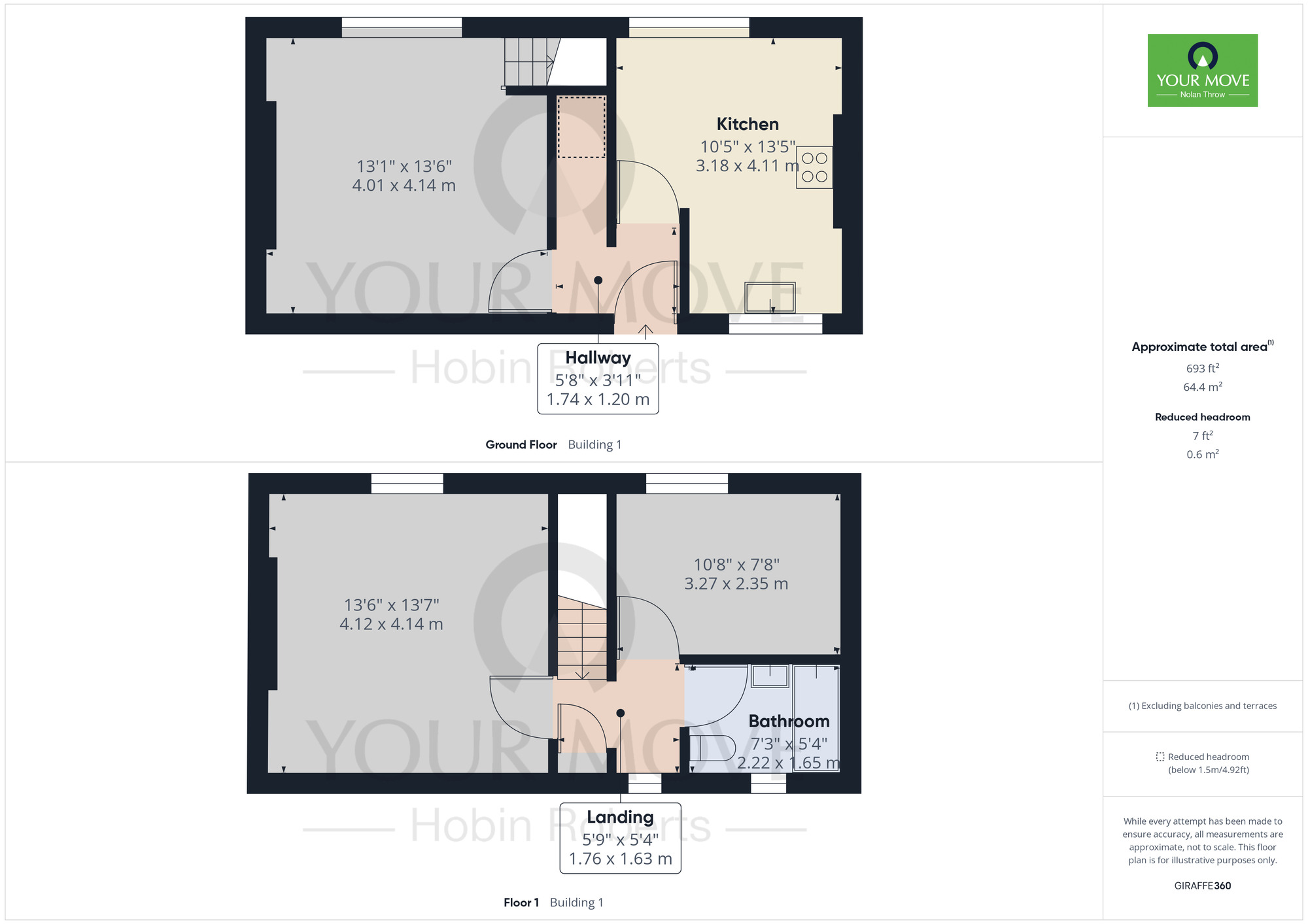 Floorplan of 2 bedroom Semi Detached House for sale, The Archway, Wellingborough Road, Northamptonshire, NN3