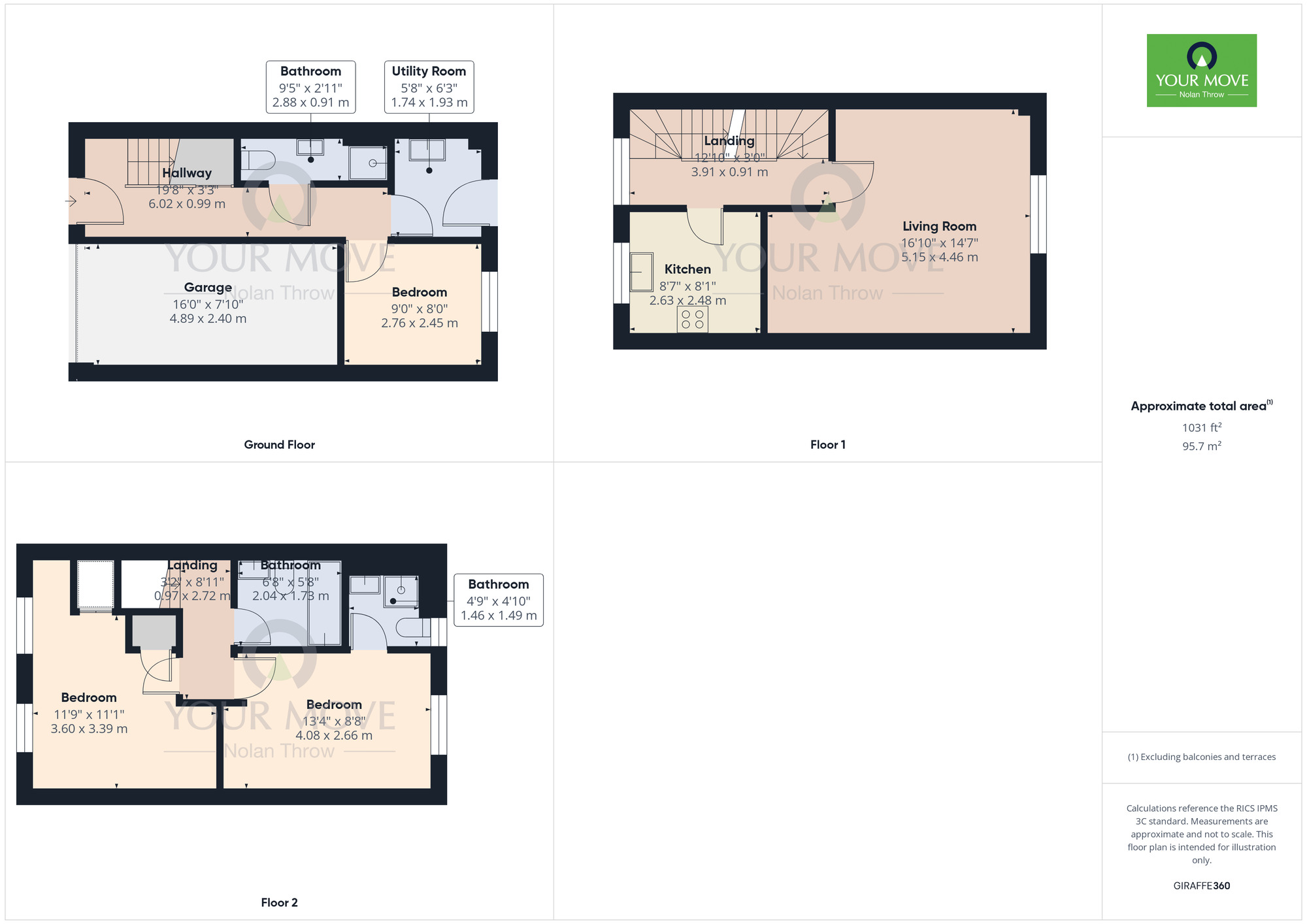 Floorplan of 3 bedroom Mid Terrace House for sale, Brockton Street, Kingsthorpe Hollow, Northampton, NN2